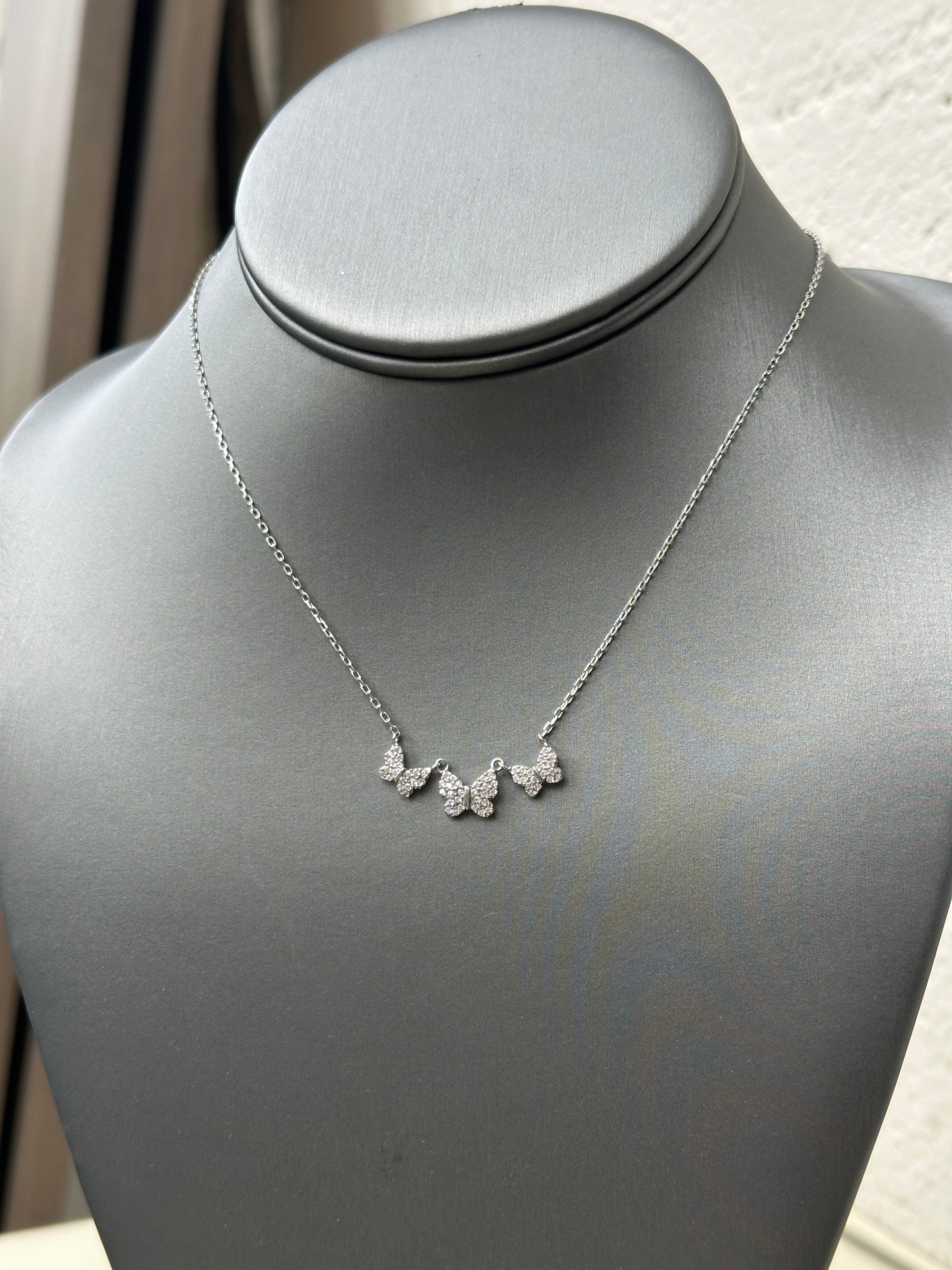 Triple Butterfly Necklace