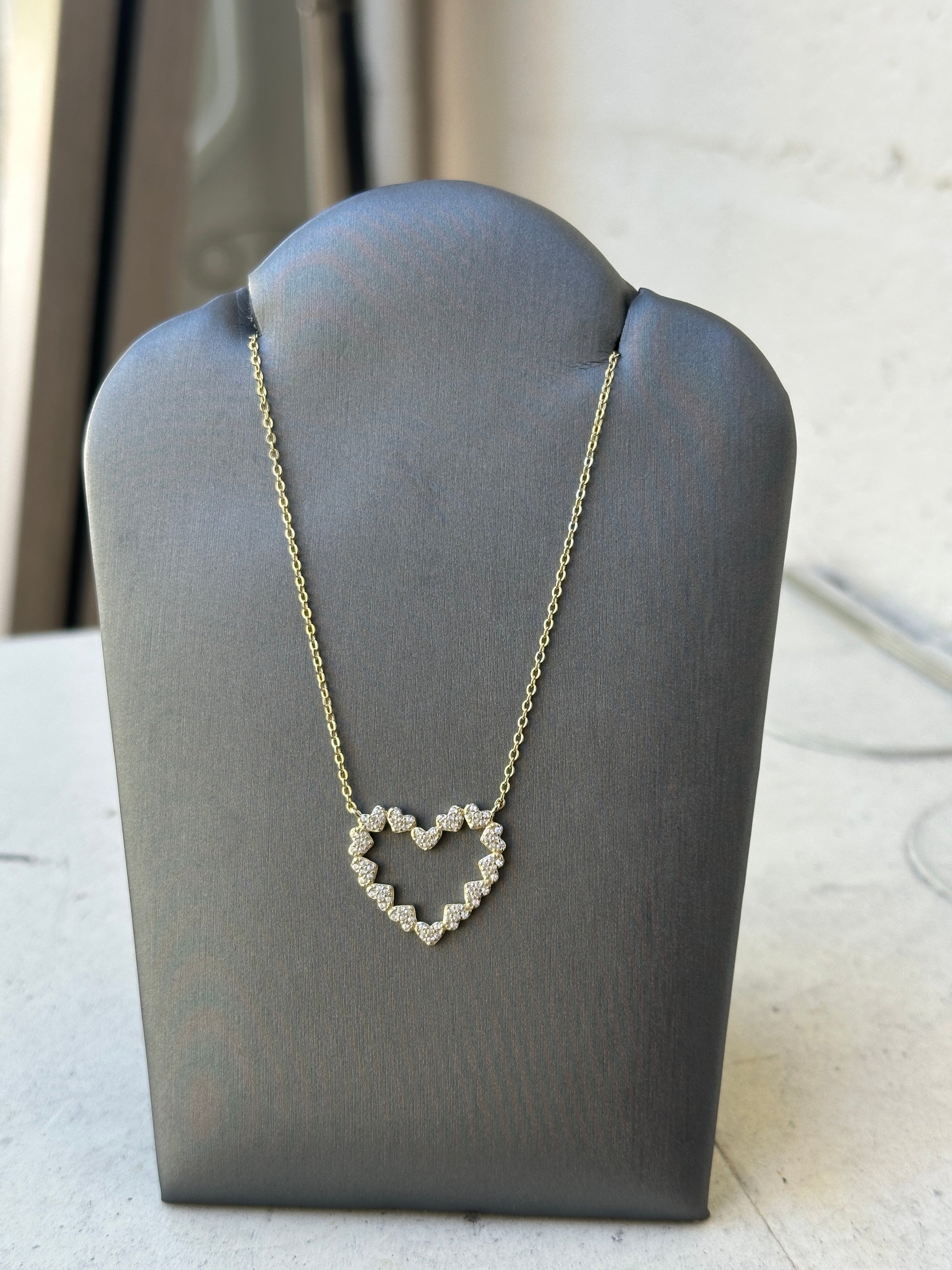 Pavè Open Heart Necklace