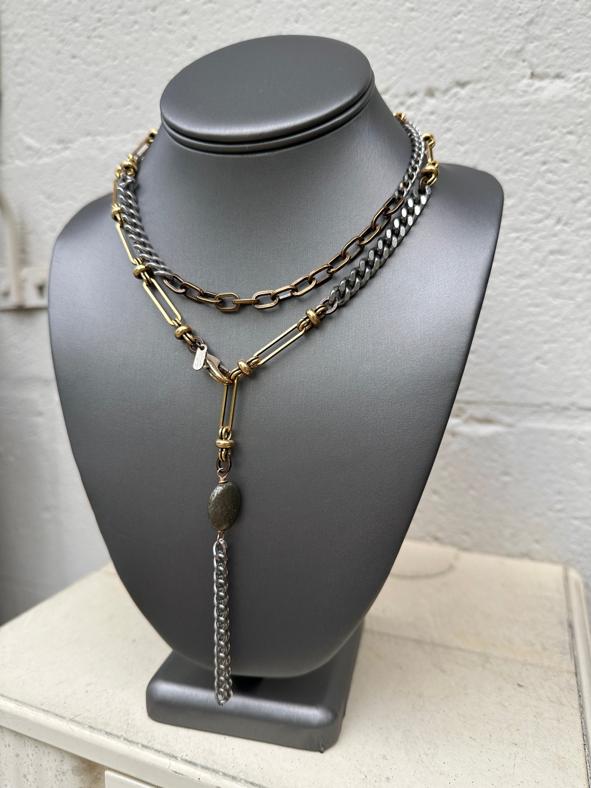 Bronze & Stainless Steel Long Chain