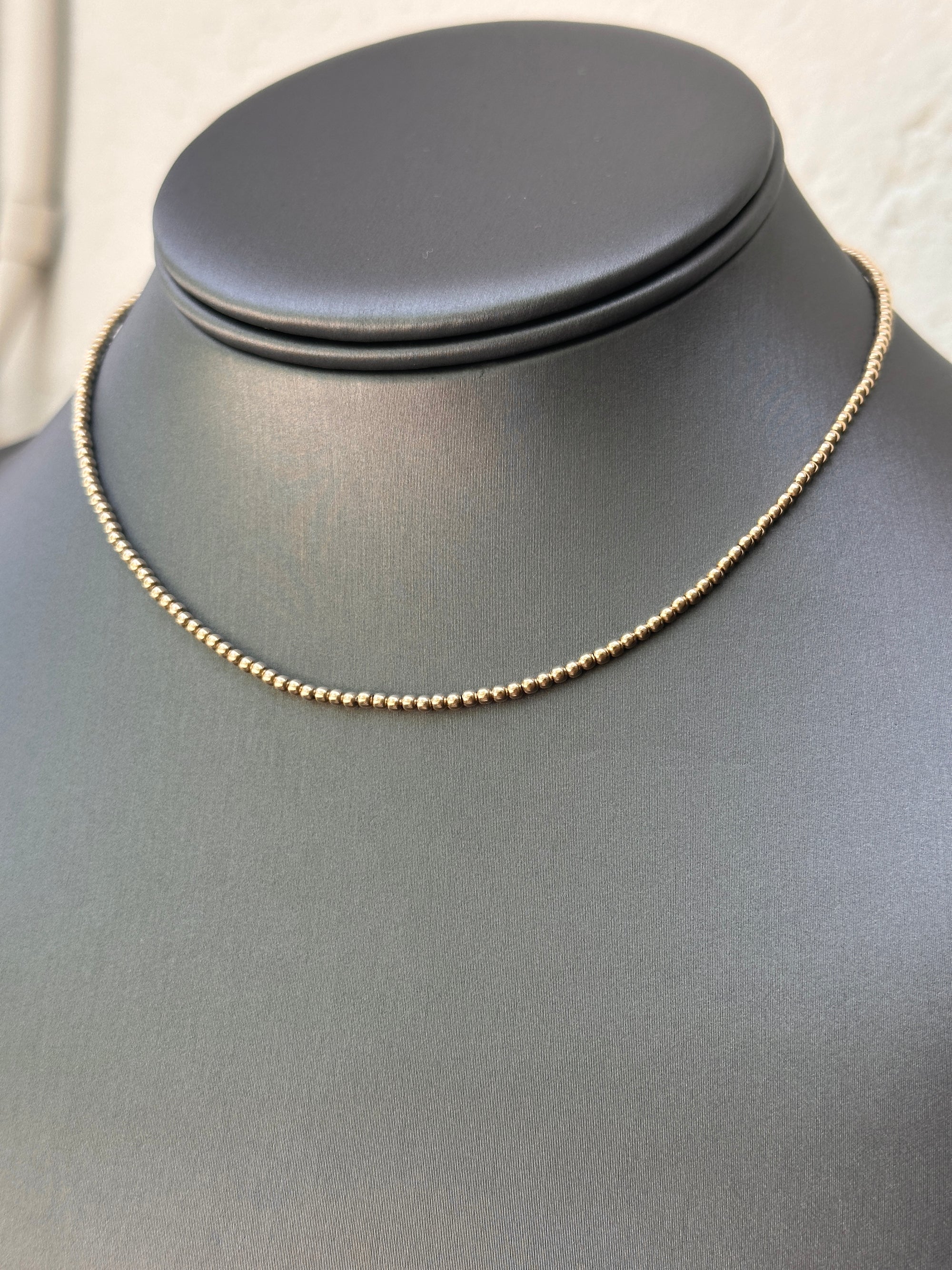 14K Gold Ball Necklace (2mm)