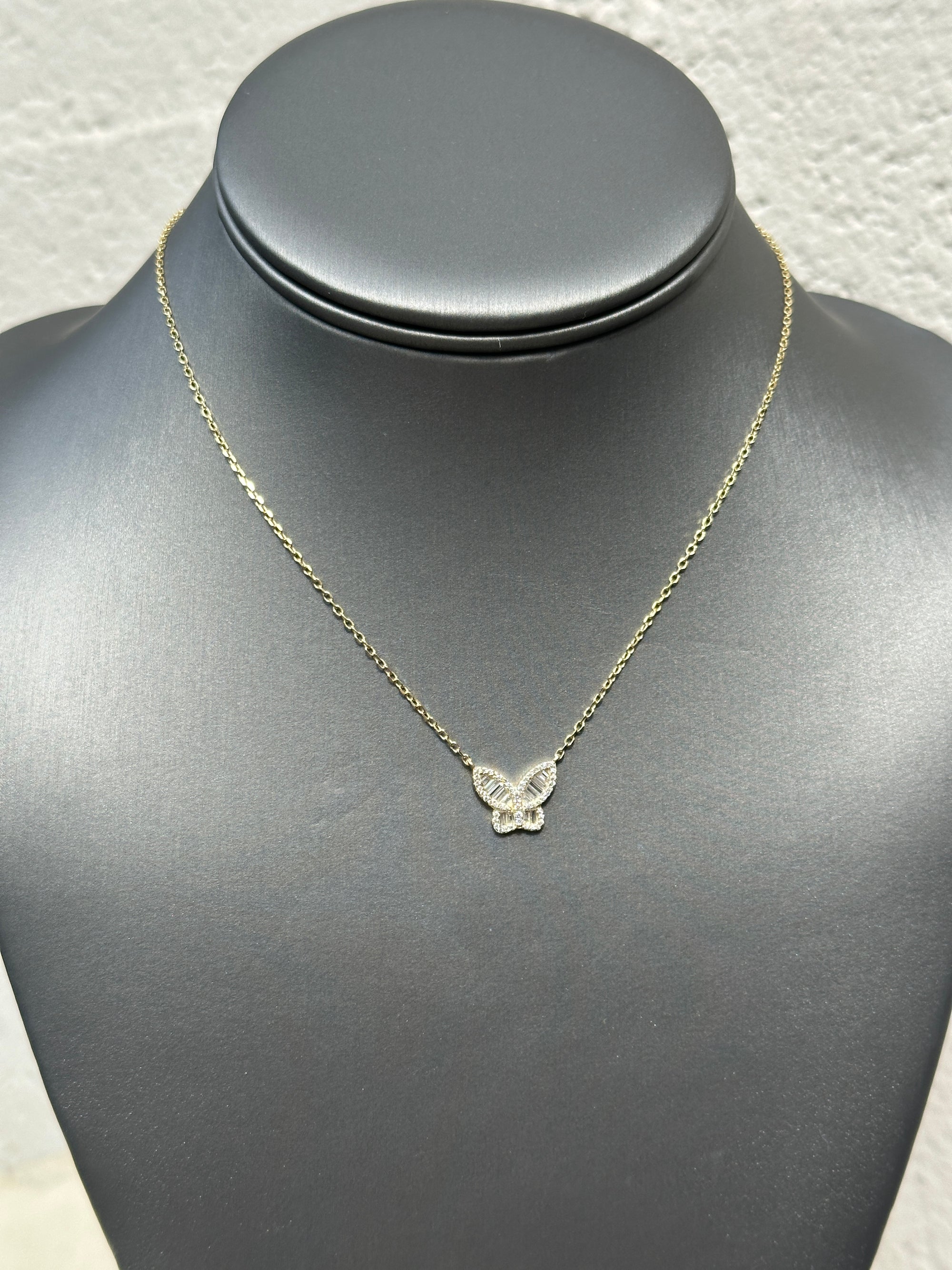 Baguette Butterfly Necklace
