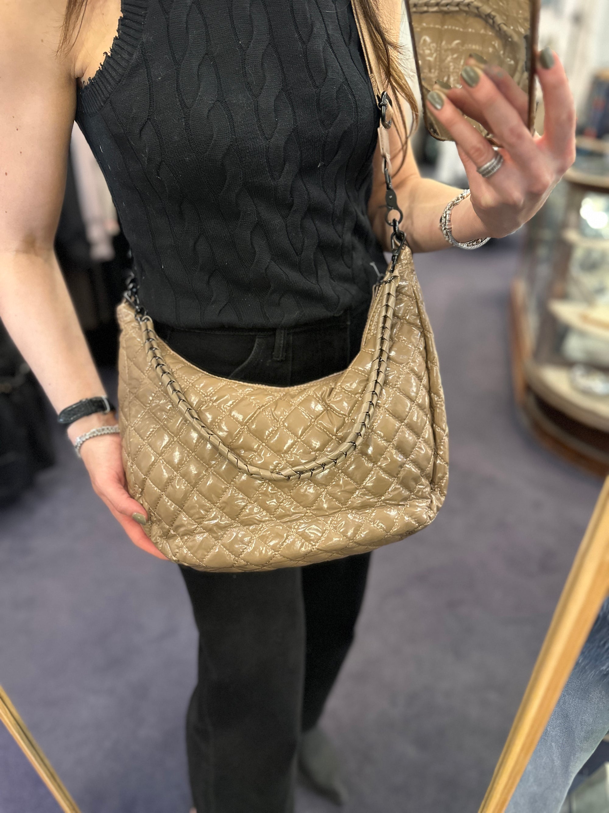 Quilted Hobo Crossbody