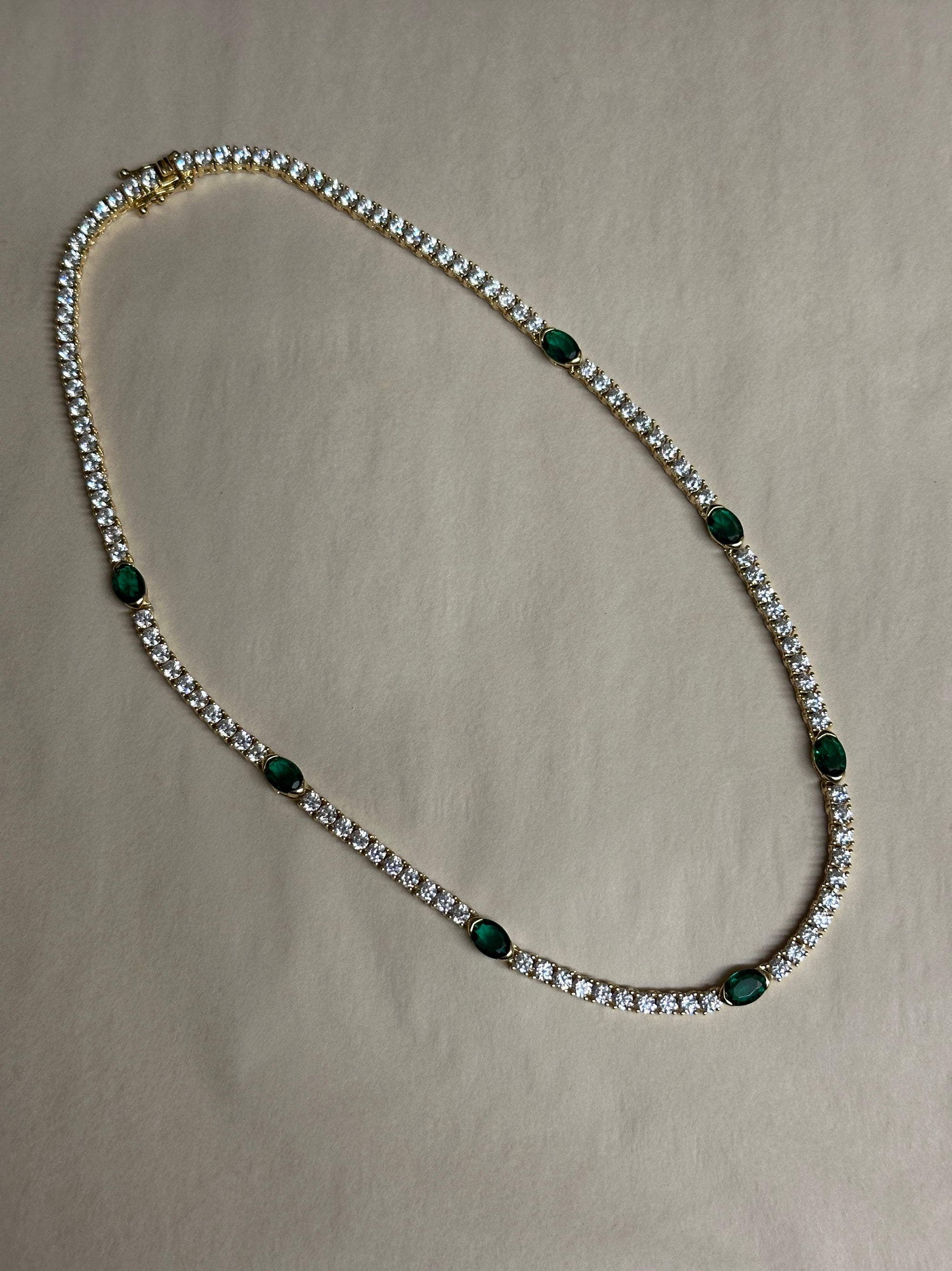 Color Accent Tennis Necklace