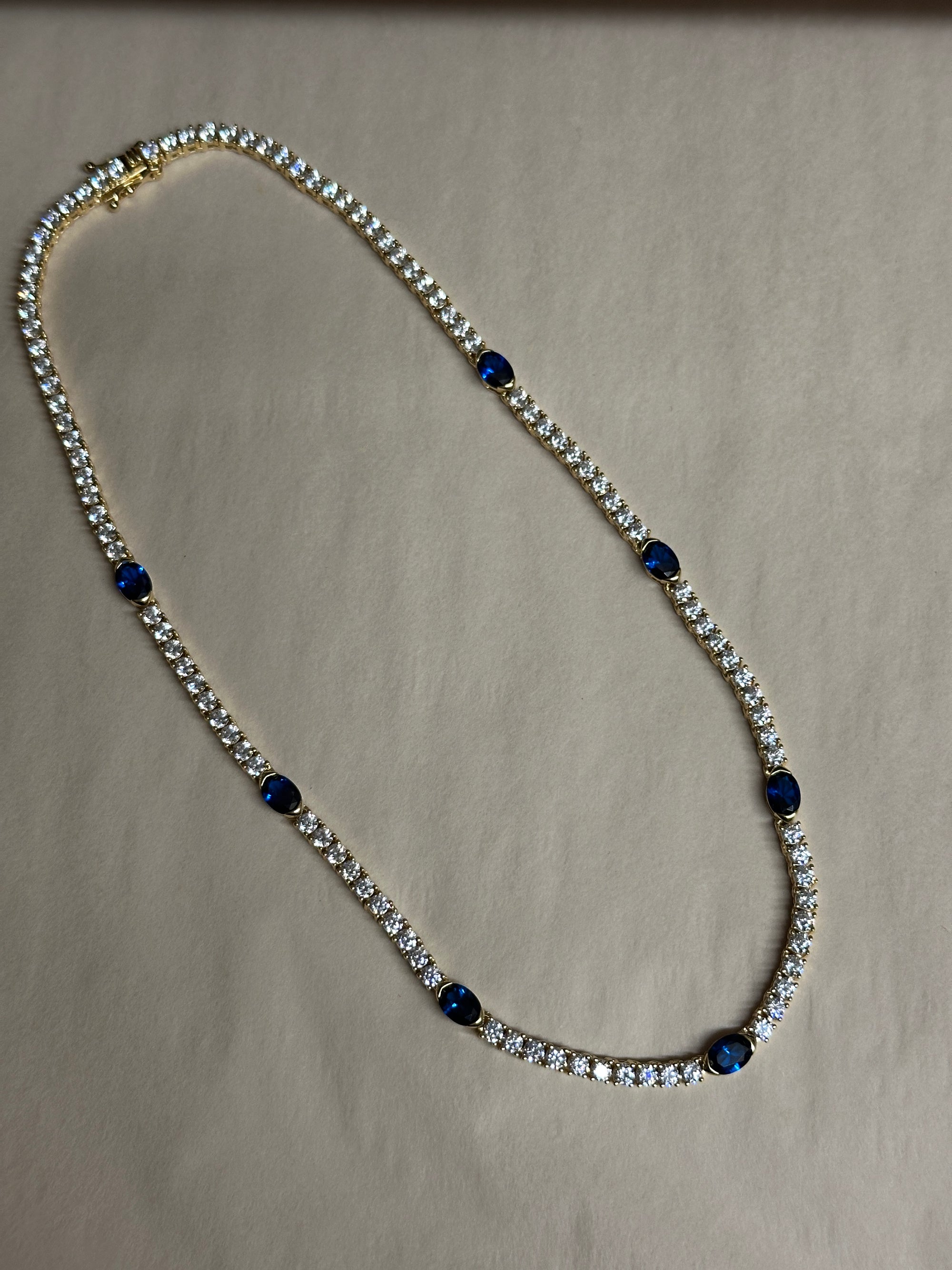 Color Accent Tennis Necklace