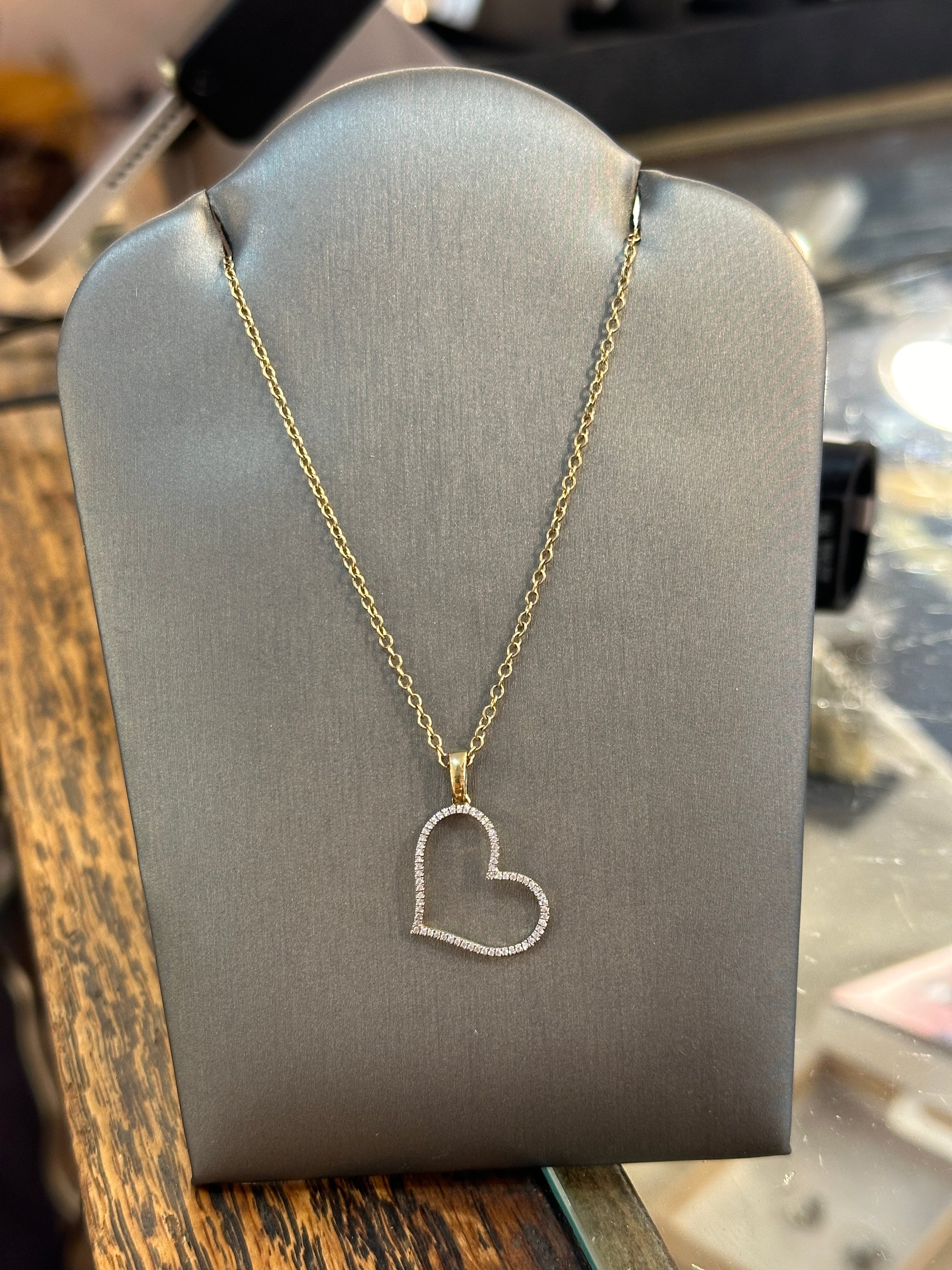 Genuine Heart Diamond Pendant Necklace