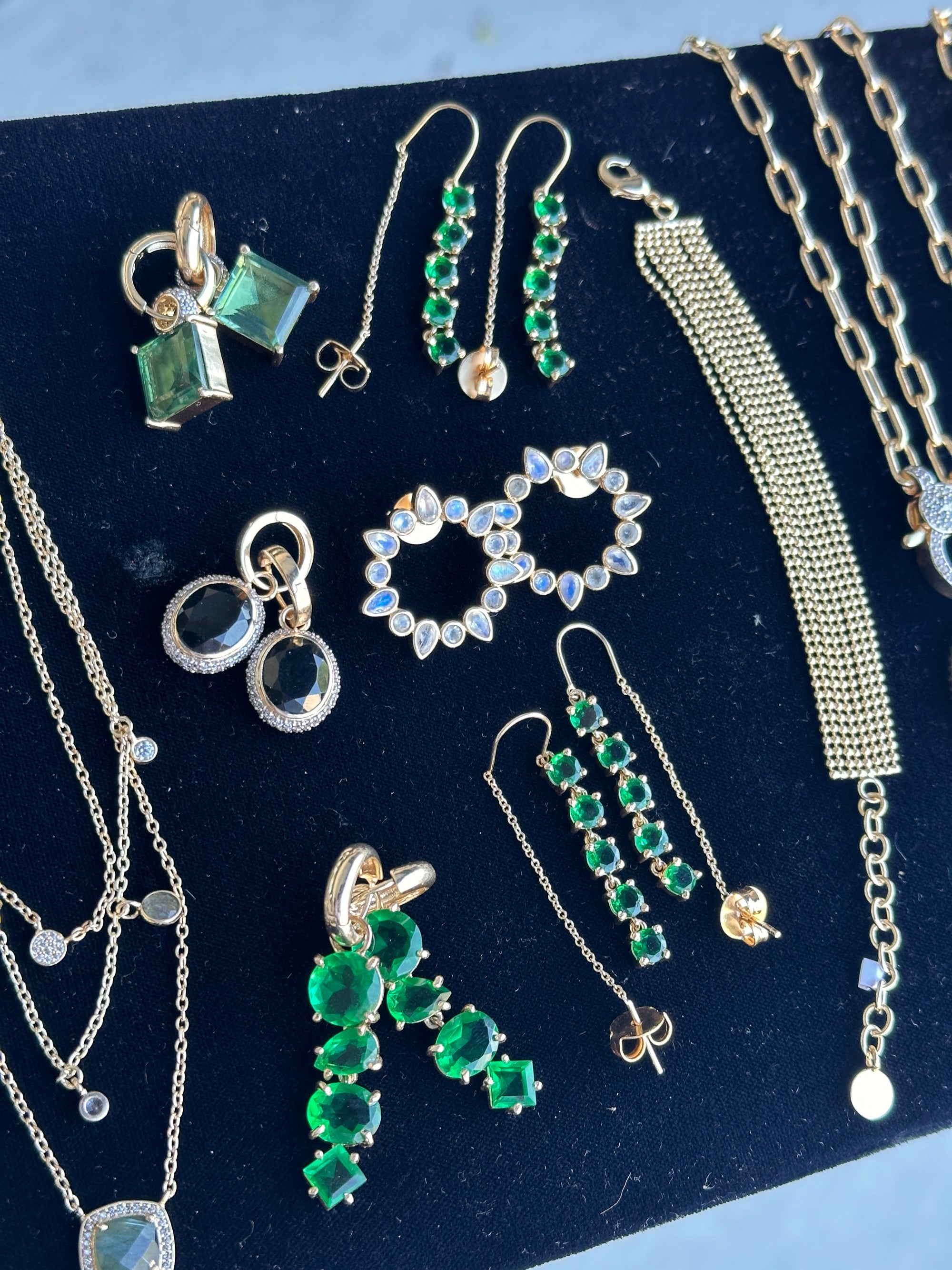 Emerald Threader Earrings