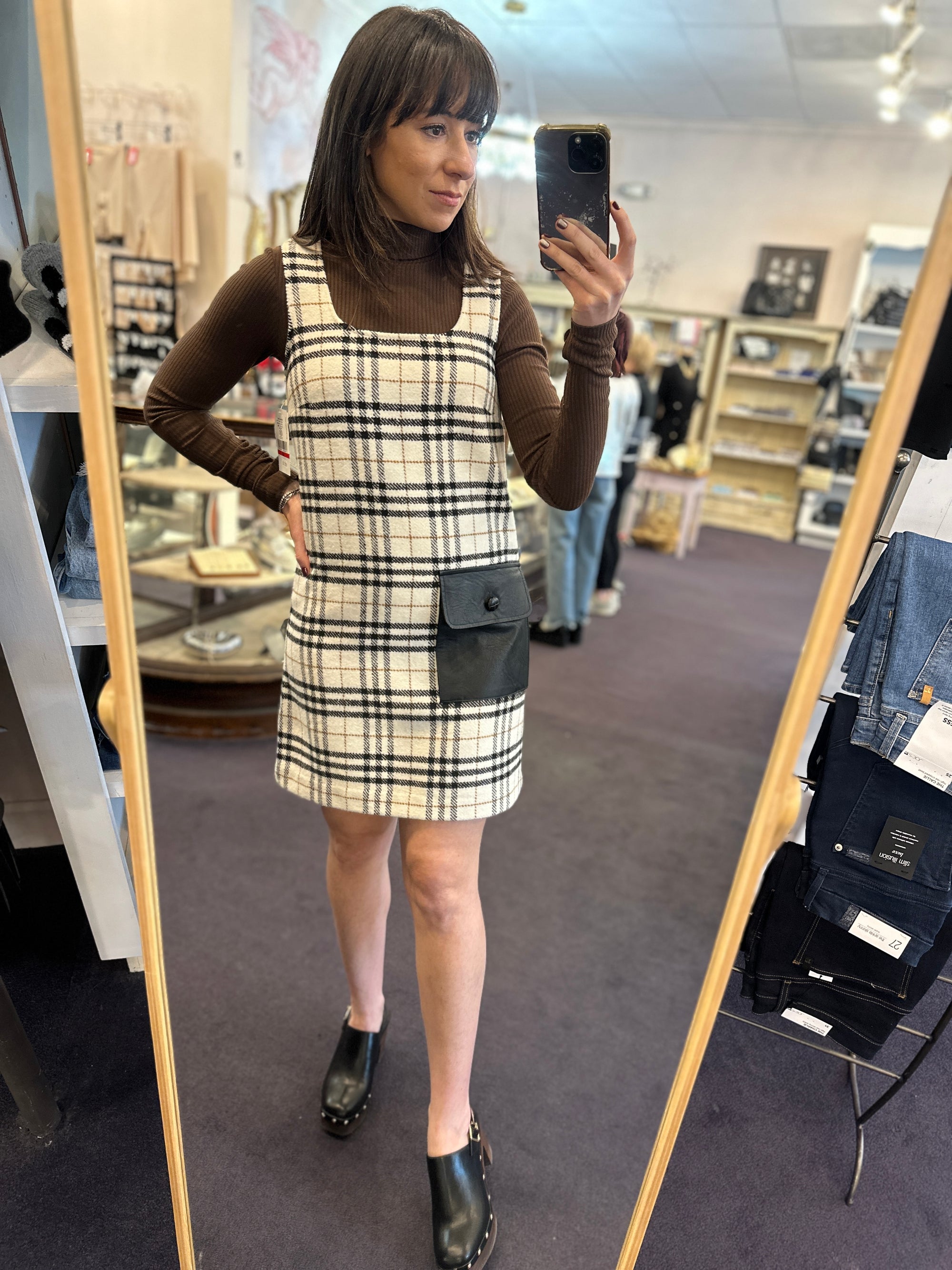 Plaid Shift Dress