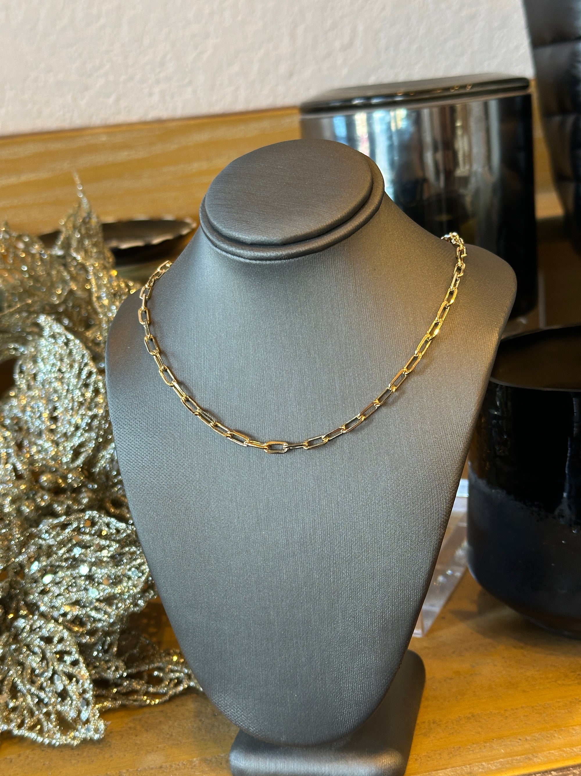 Small Paperclip Chain Necklace