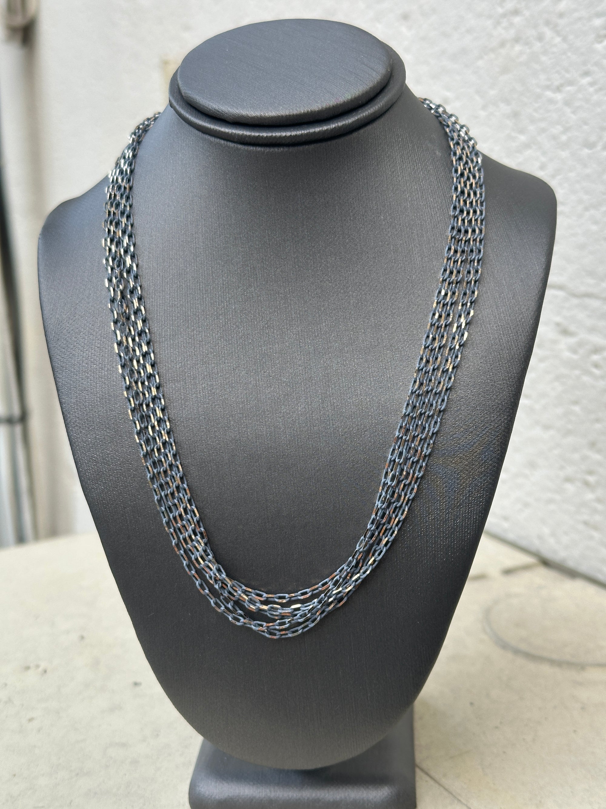 Multi Strand Shimmer Chain Necklace