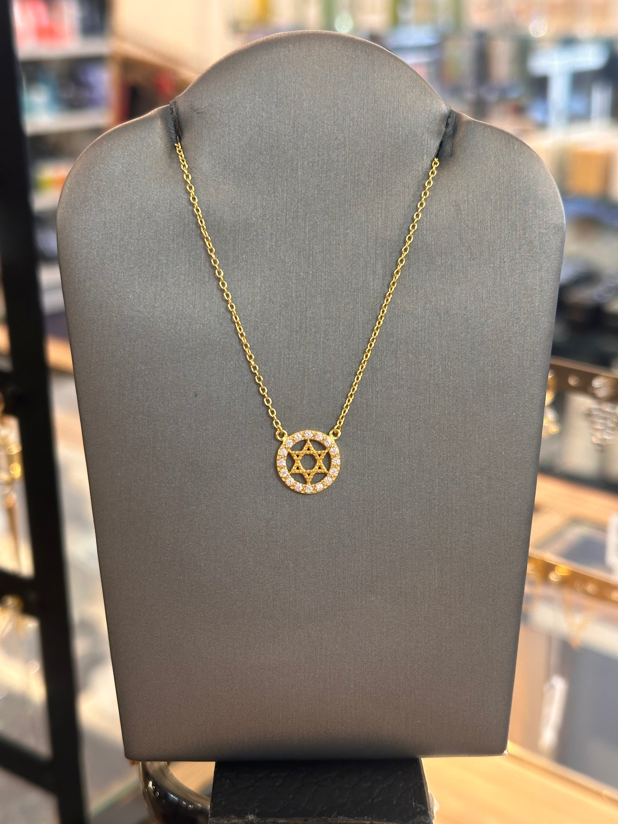Star of David Medallion Necklace
