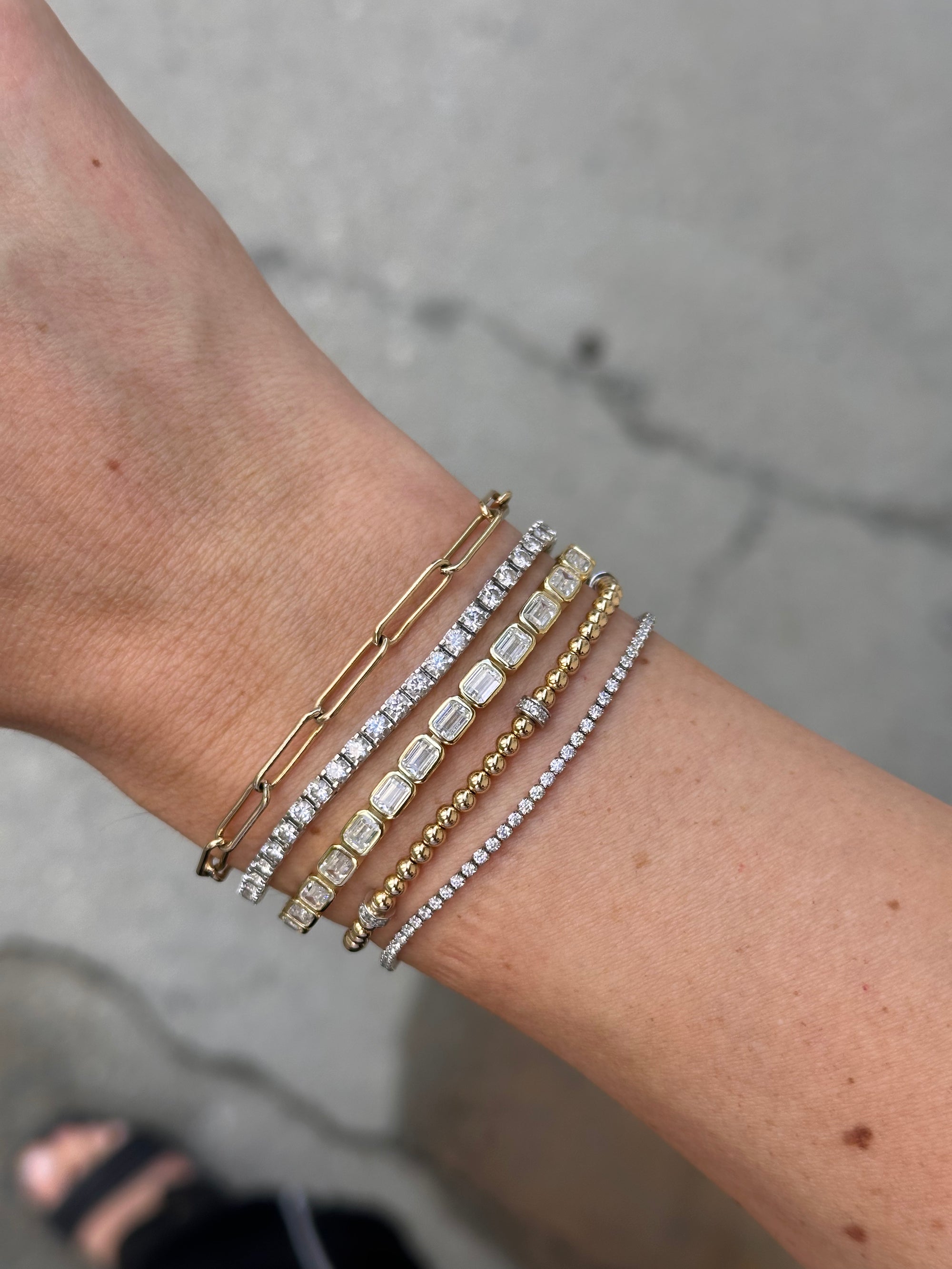 Luxe Bezel Tennis Bracelet