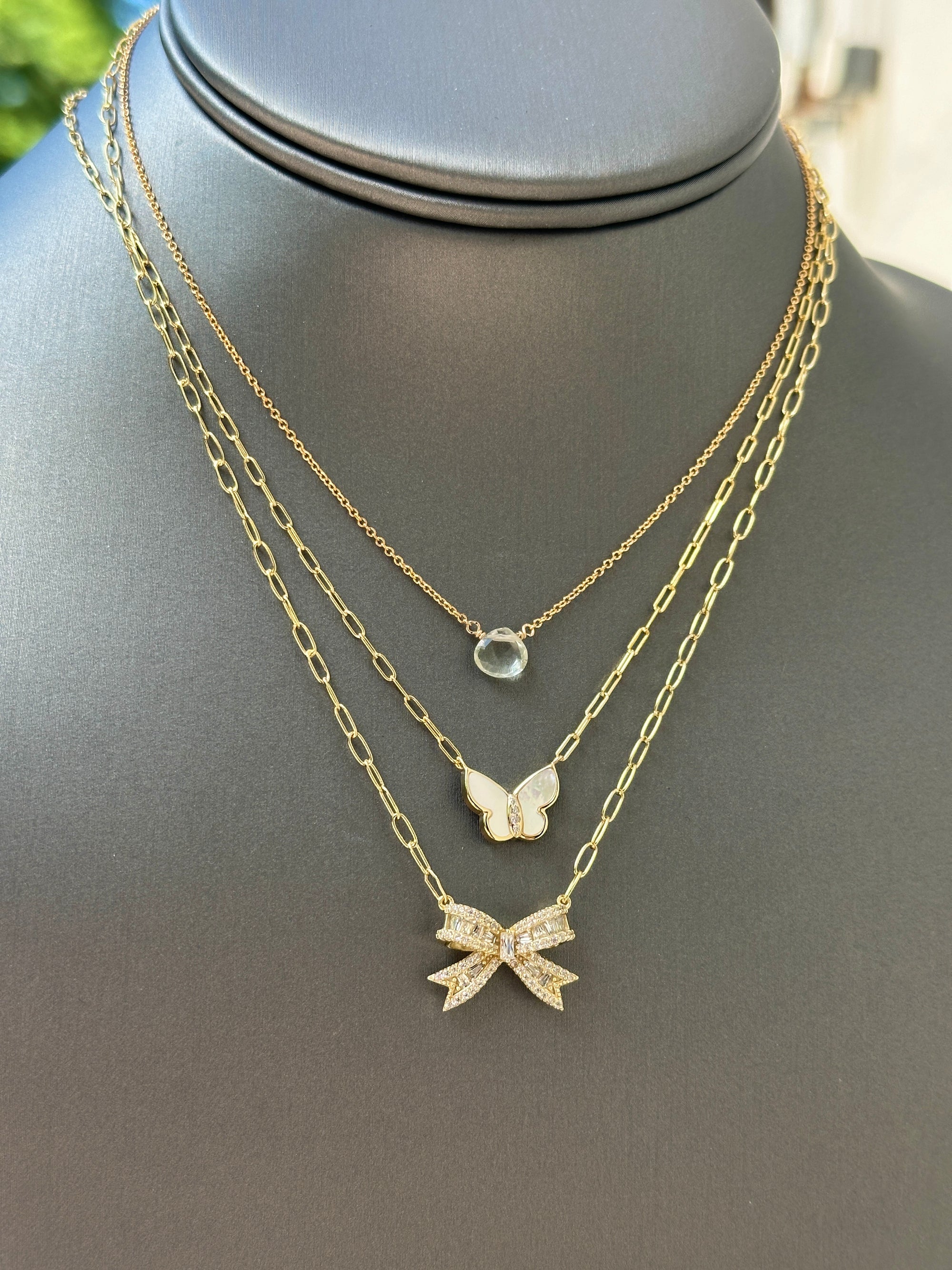 Mother of Pearl Butterfly Necklace