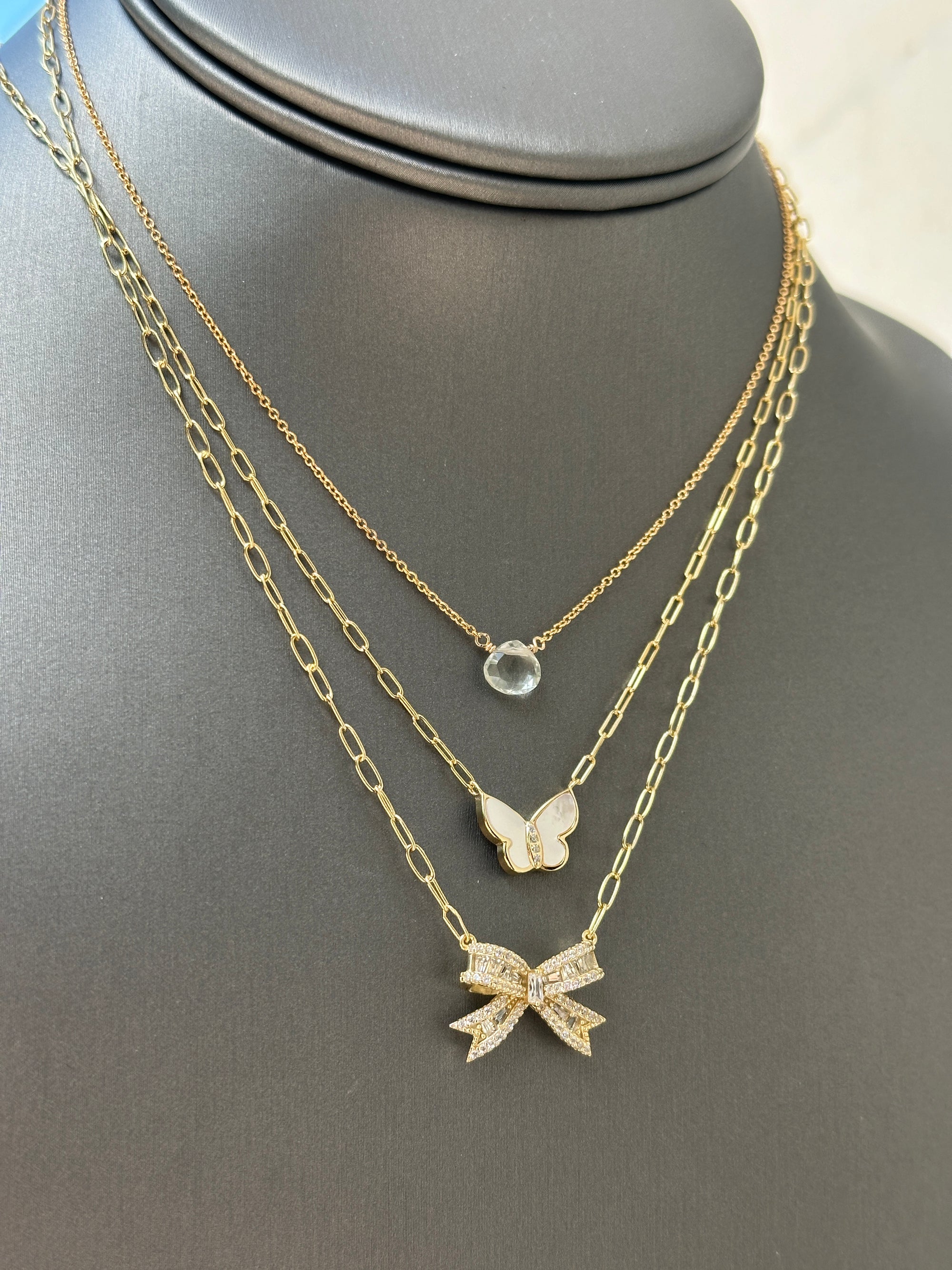 Mother of Pearl Butterfly Necklace