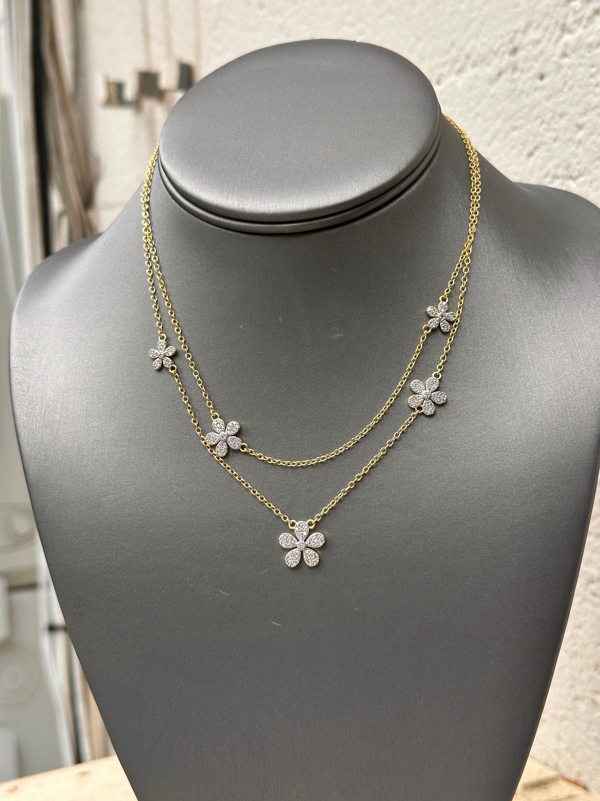 Layered Flower Necklace