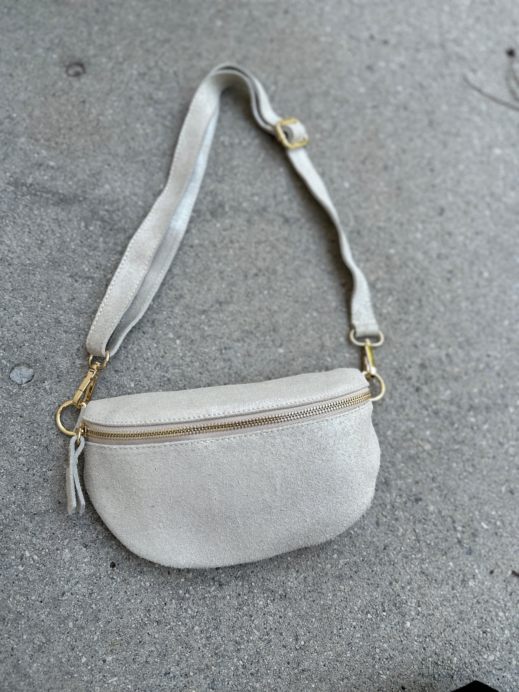 Metallic Leather Sling Bag
