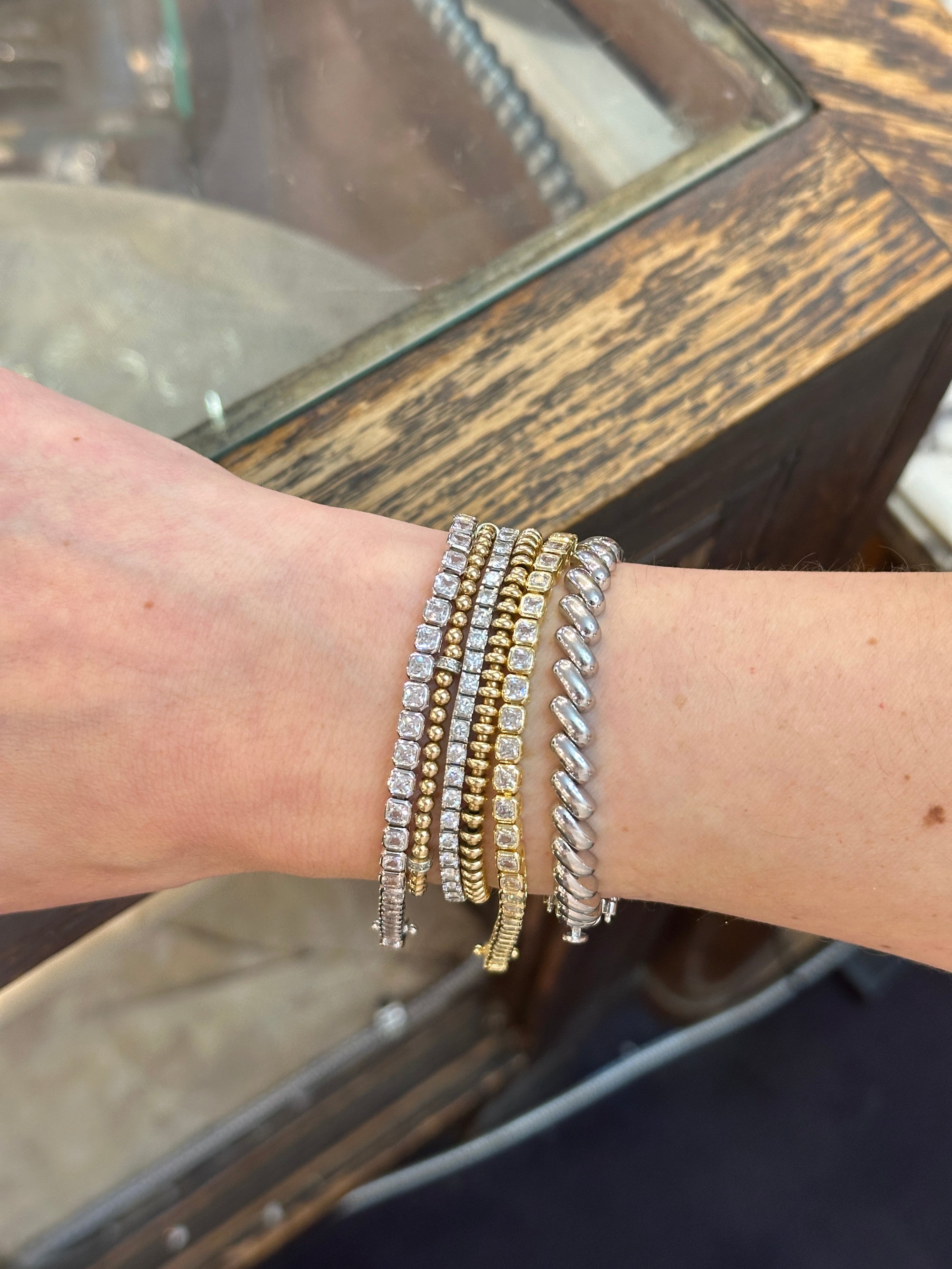Ascher Cut Bezel Tennis Bracelet