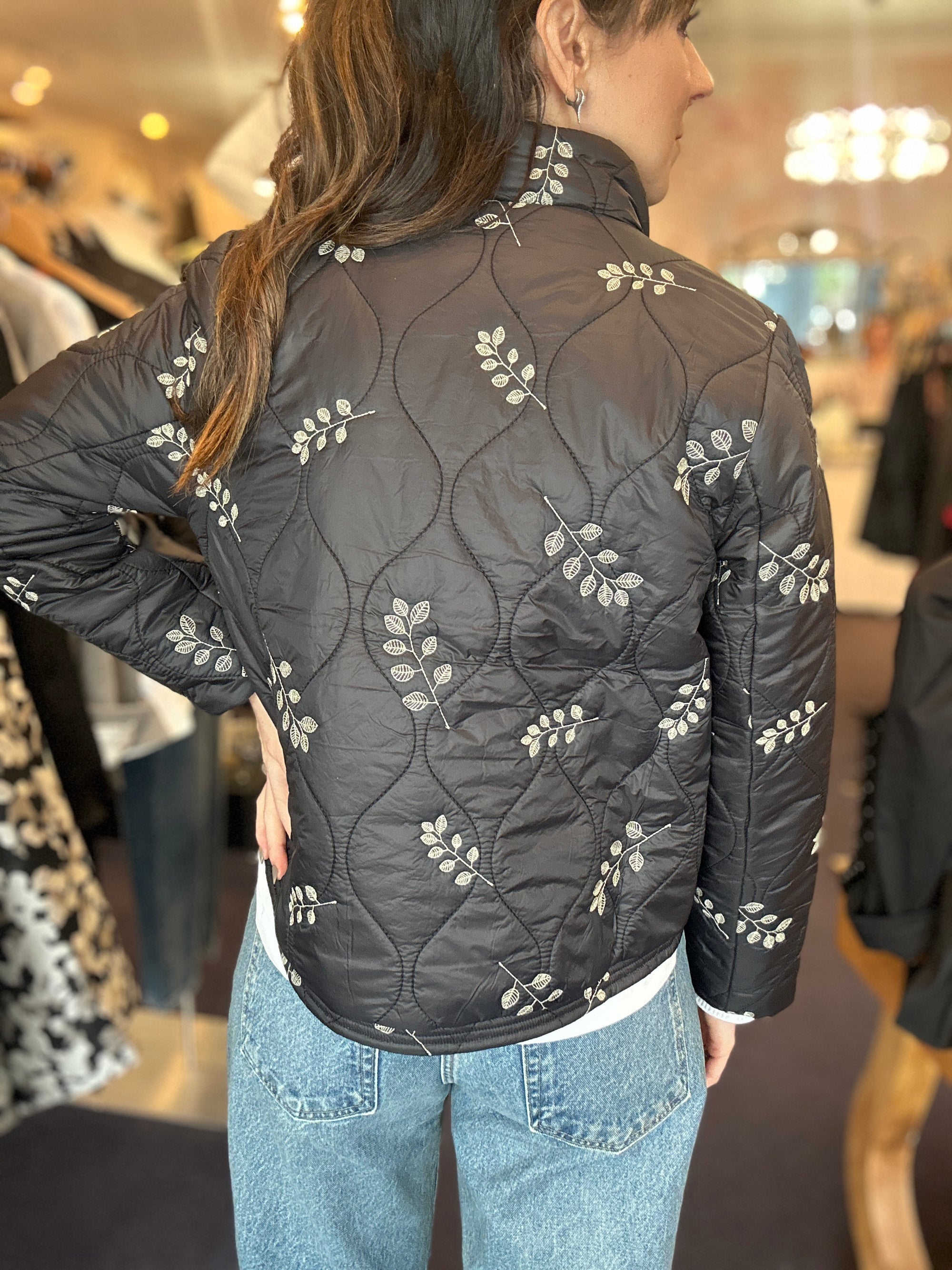 Embroidered Puffer Jacket