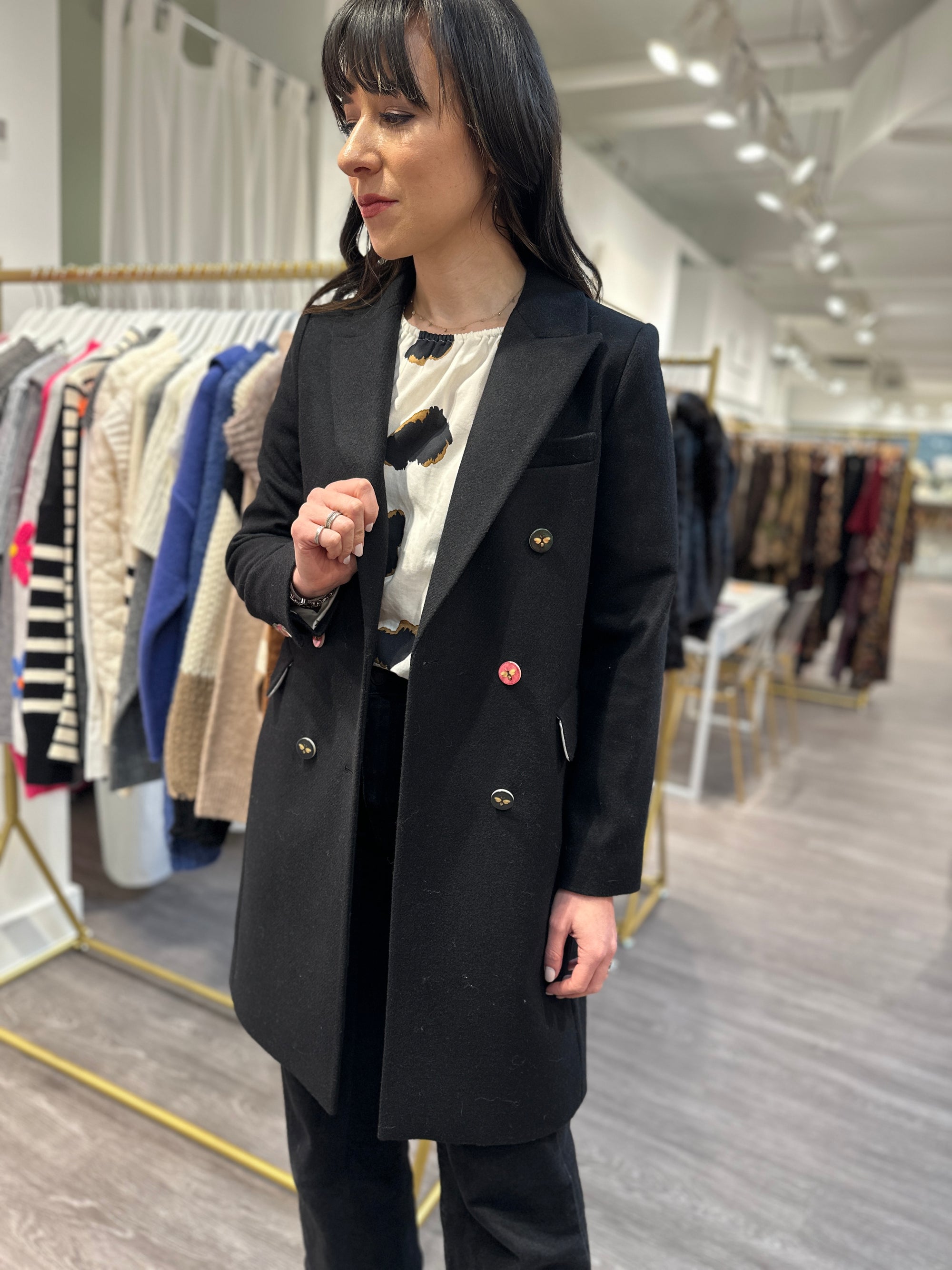 Lana Long Coat - Black