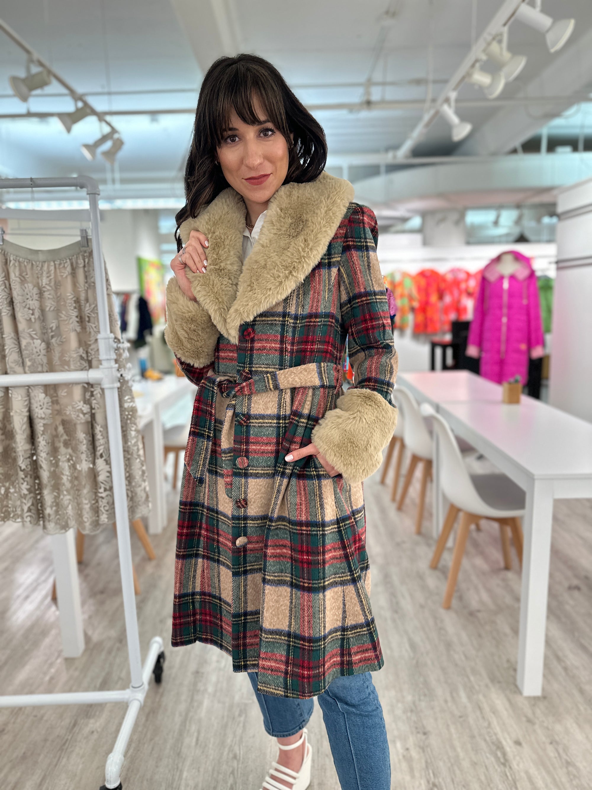 Rochella Coat (Cozy Plaid)