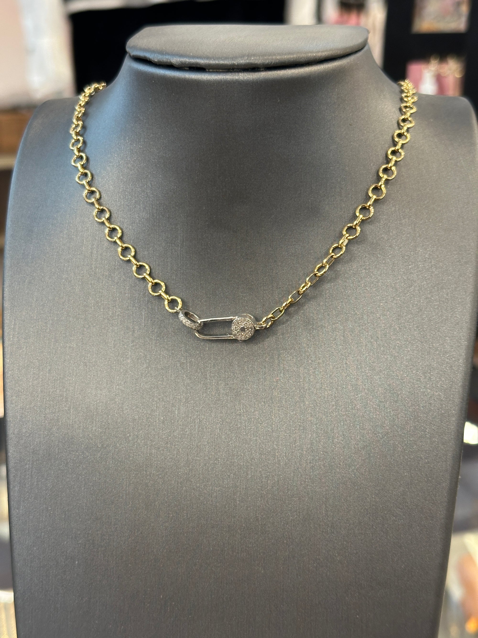 Diamond Lock Necklace
