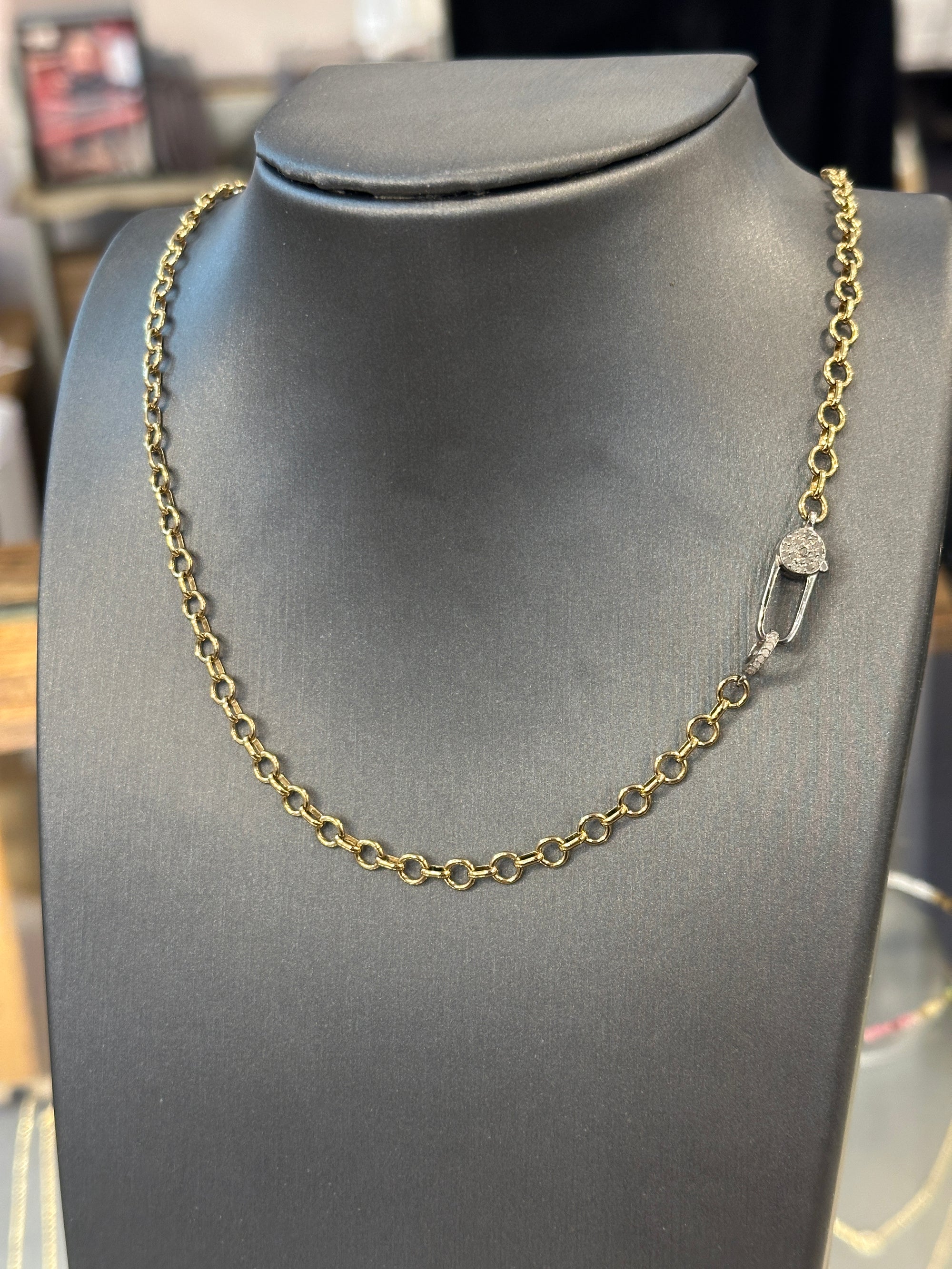 Diamond Lock Necklace