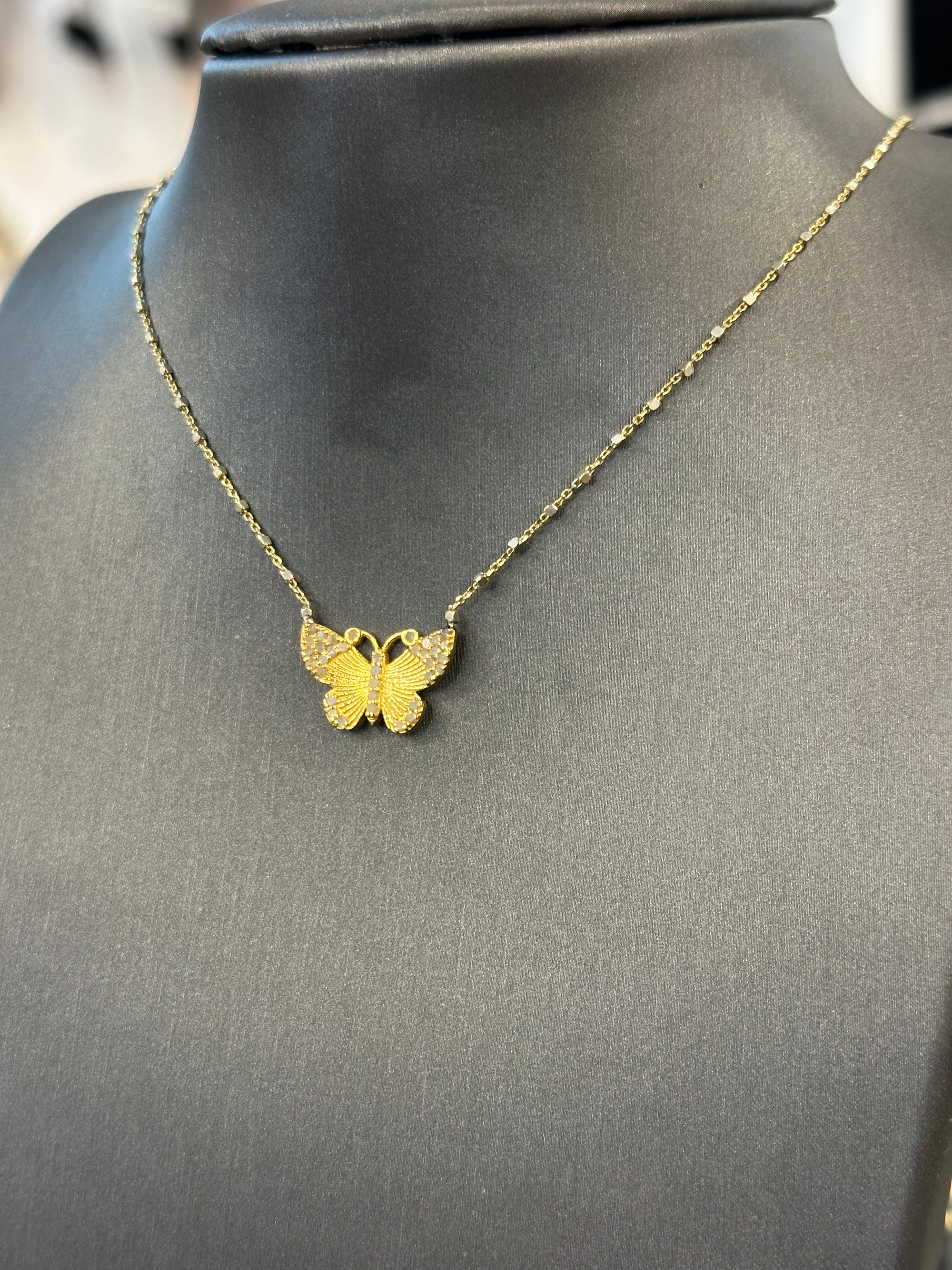 Diamond Butterfly Necklace