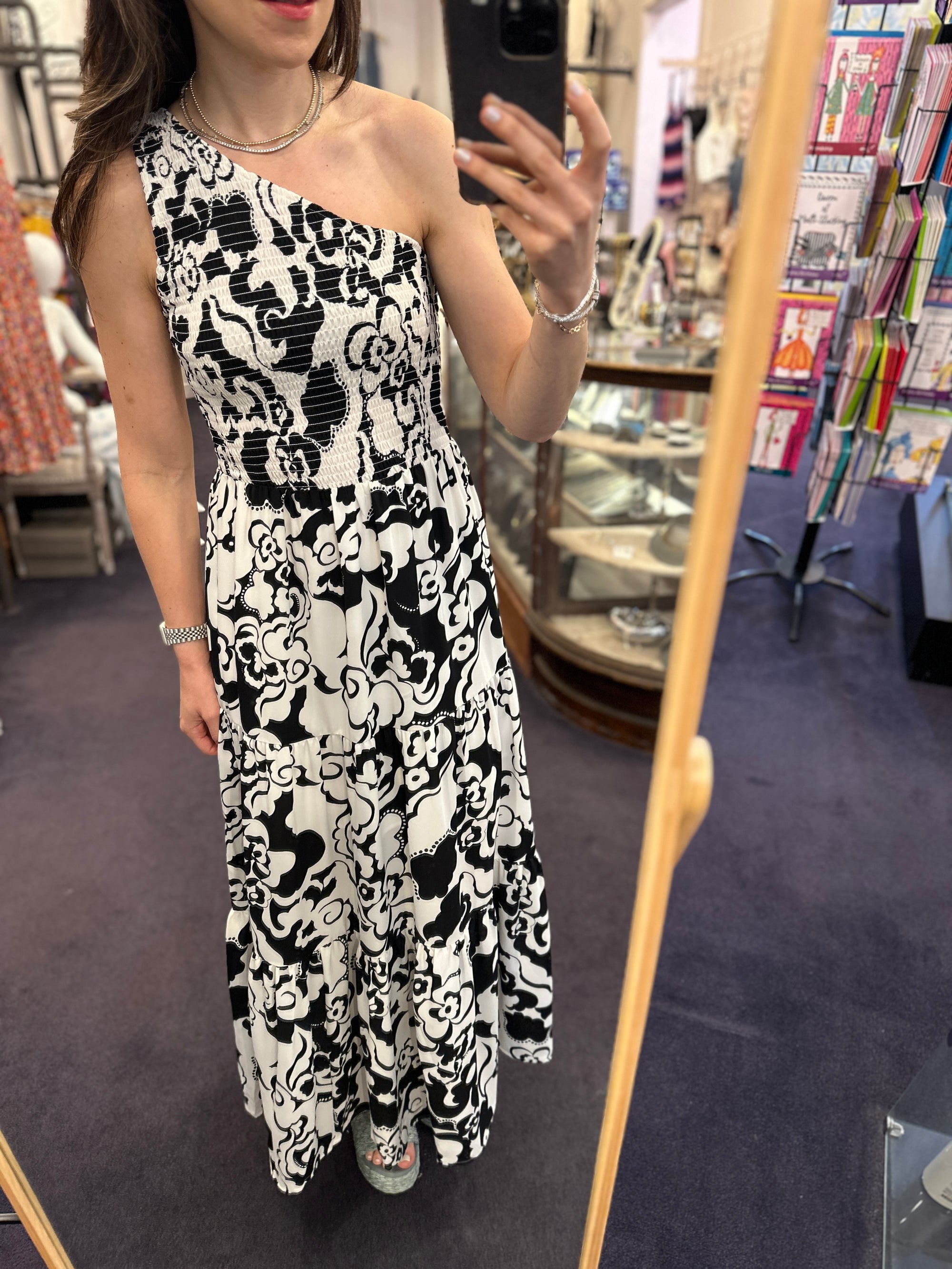 One Shoulder Maxi Dress