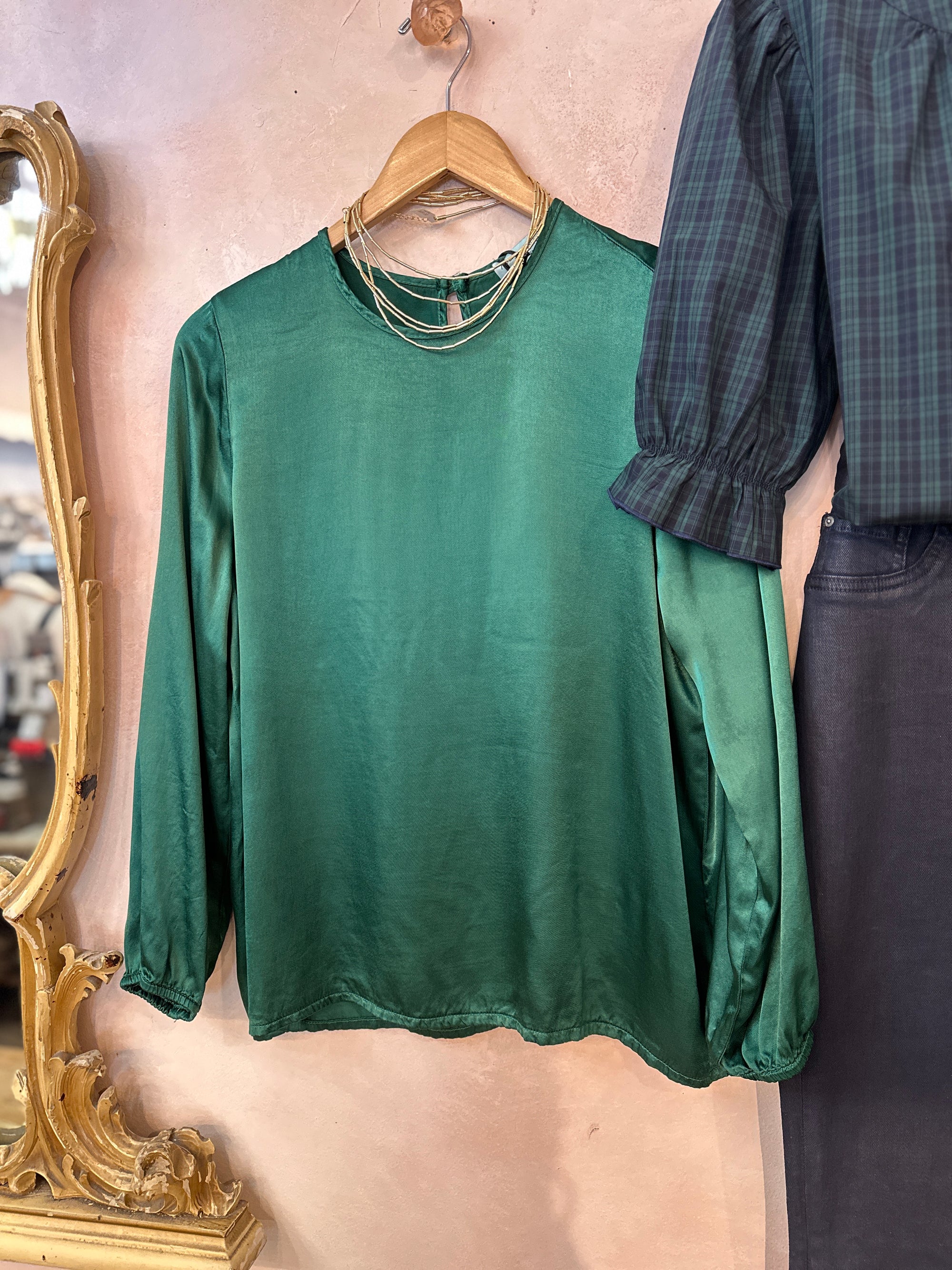 Lali Satin Crew Neck