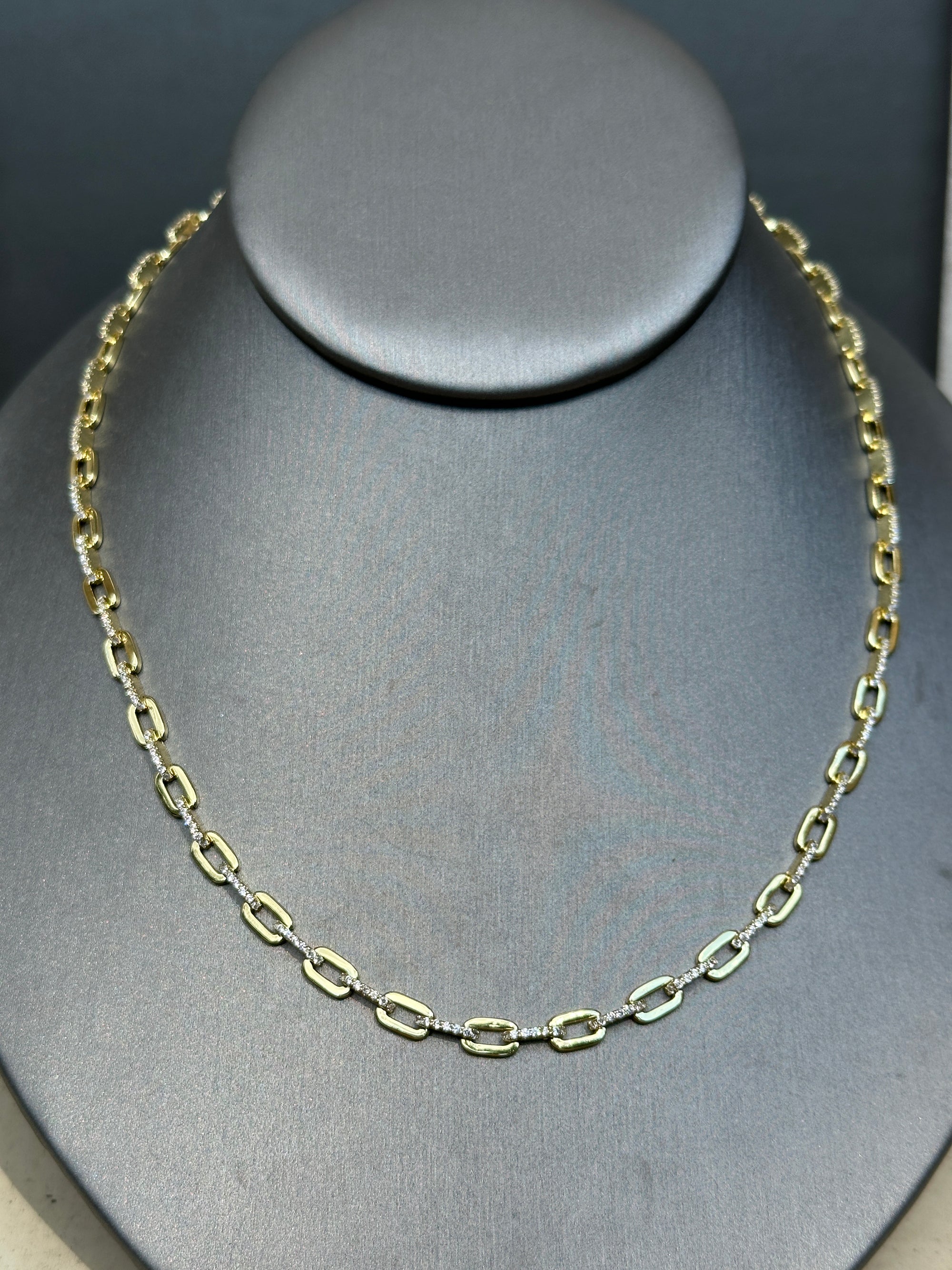 Delicate Link CZ Necklace