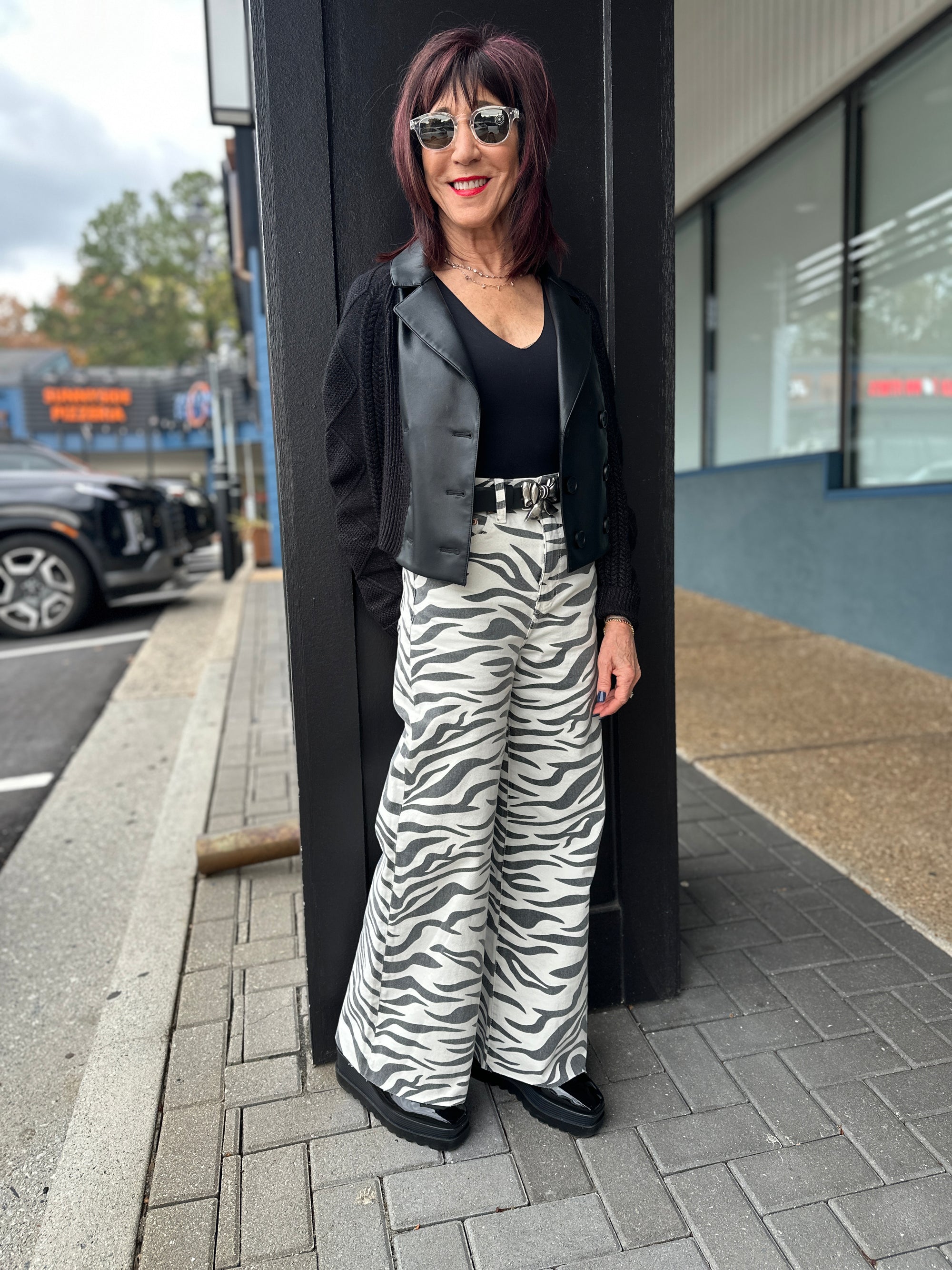 Far Out Zebra High Rise Wide Leg