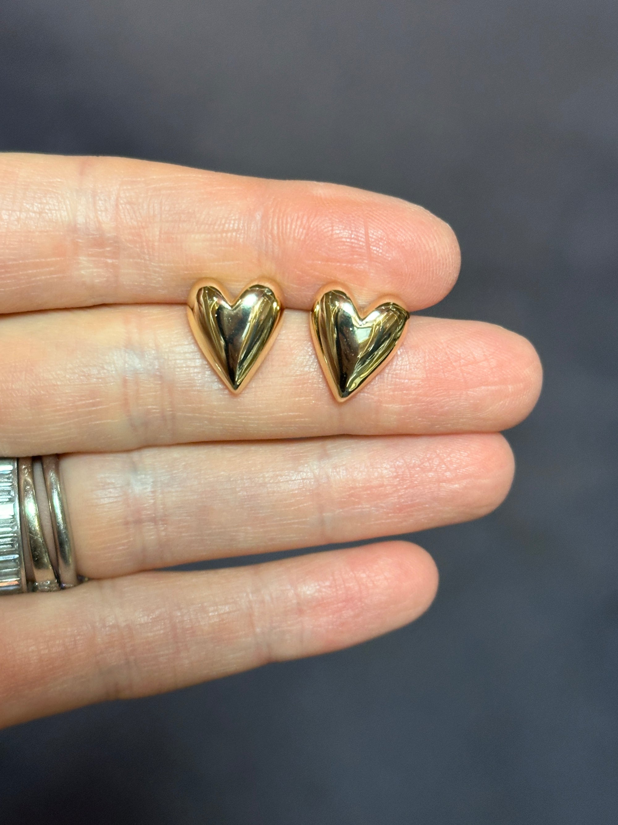 Puffy Heart Studs