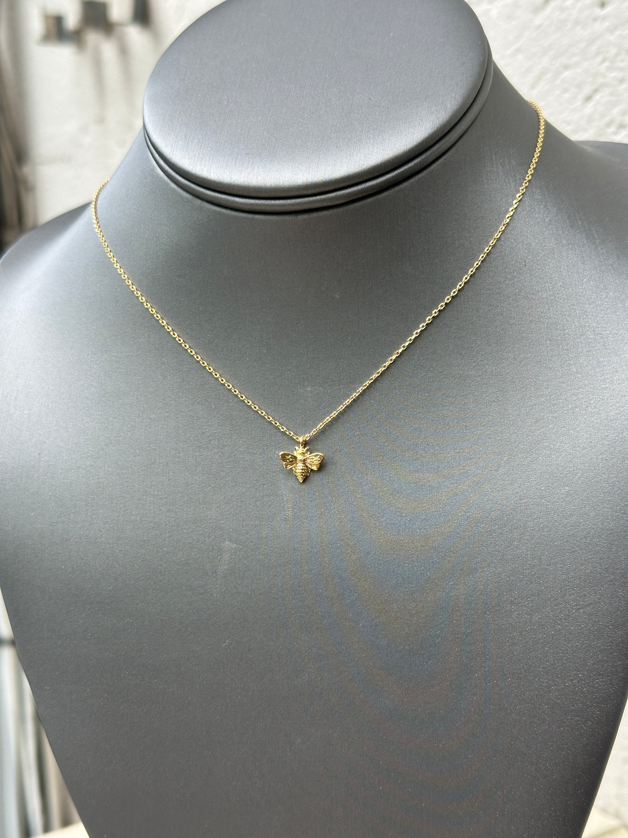 Mini Bee Pendant Necklace