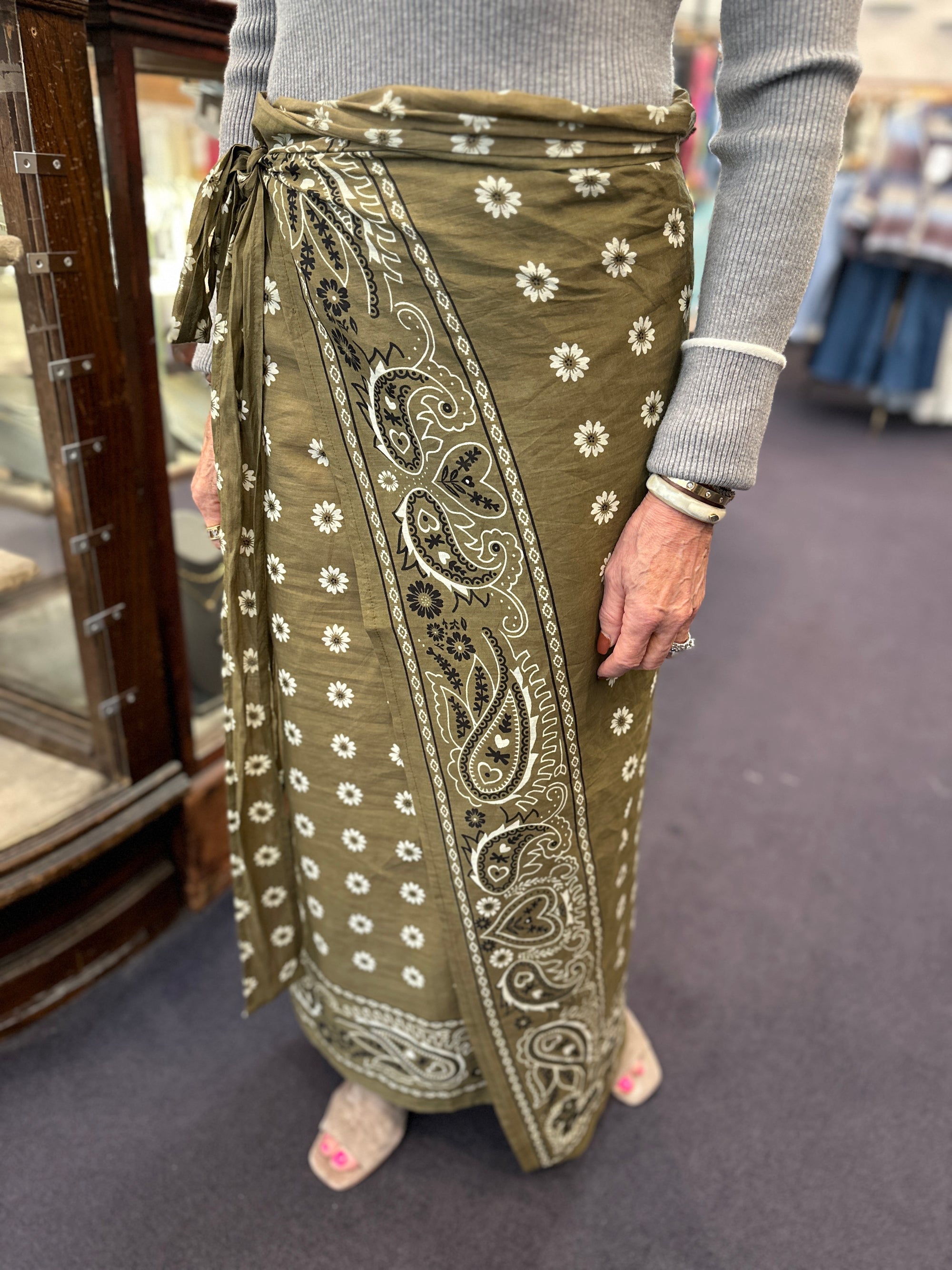 Bandanna Tie Wrap Skirt