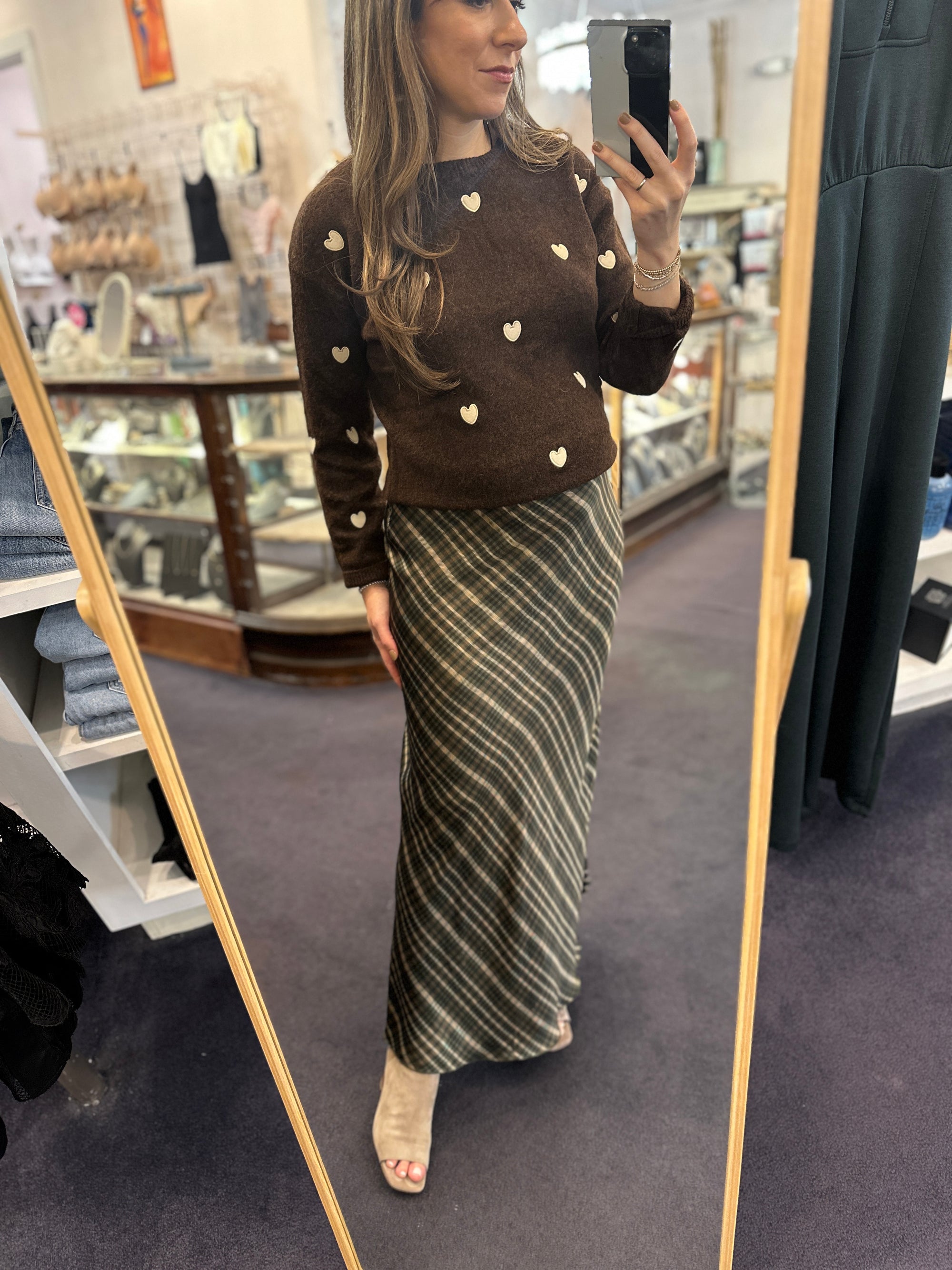 Meadow Plaid Maxi Skirt