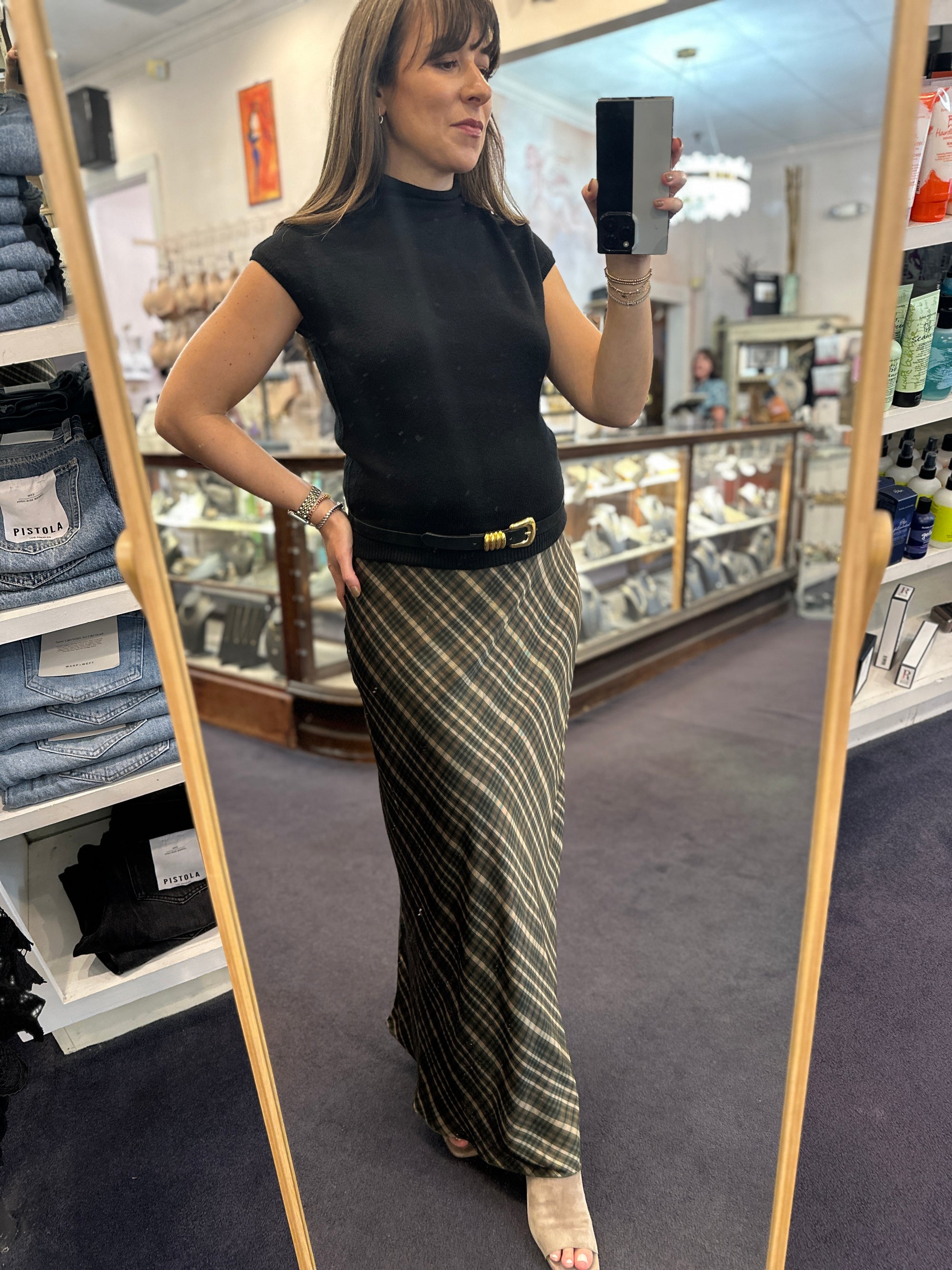 Meadow Plaid Maxi Skirt
