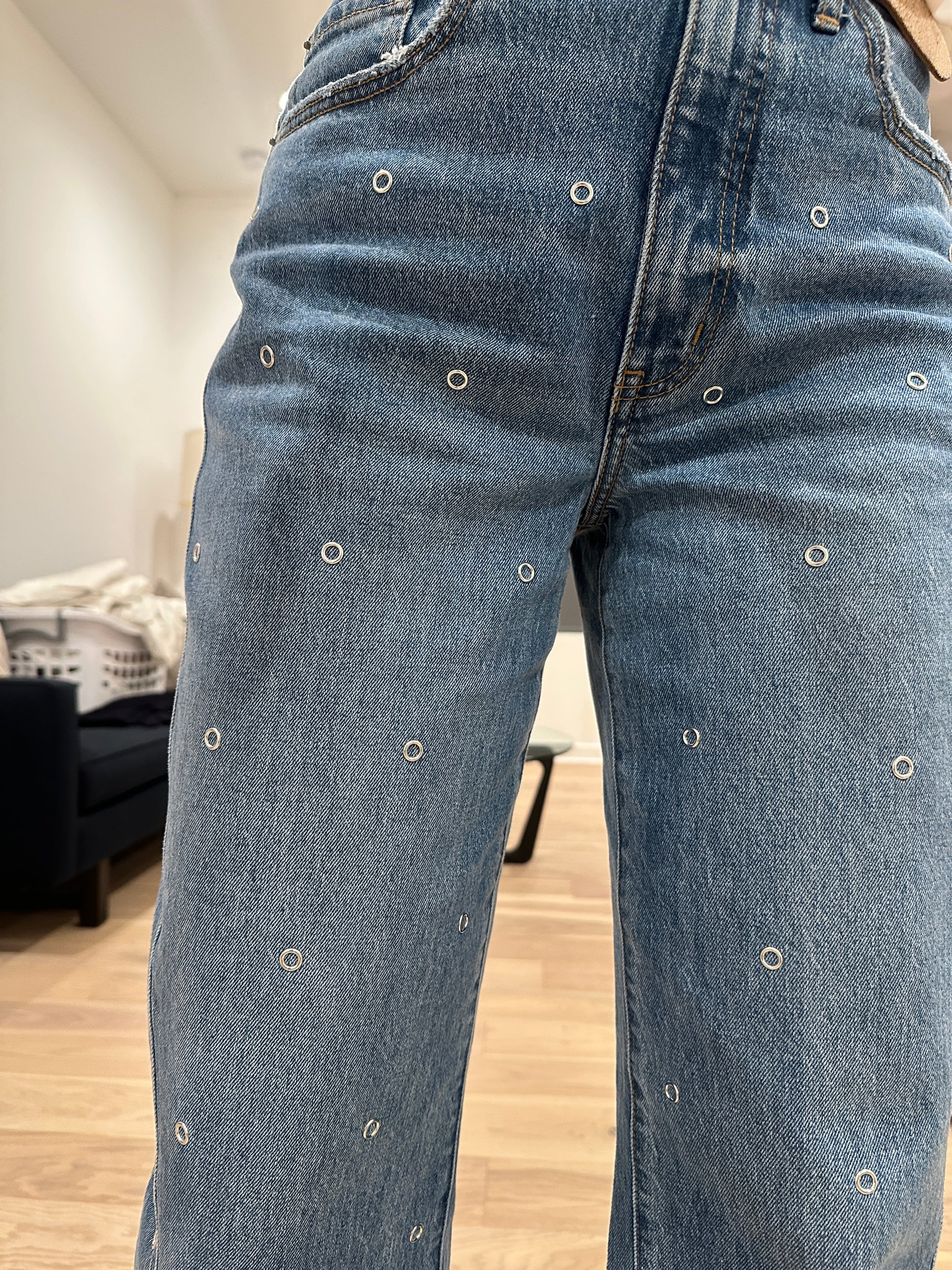 Westward Embellished Barrel Leg Jean