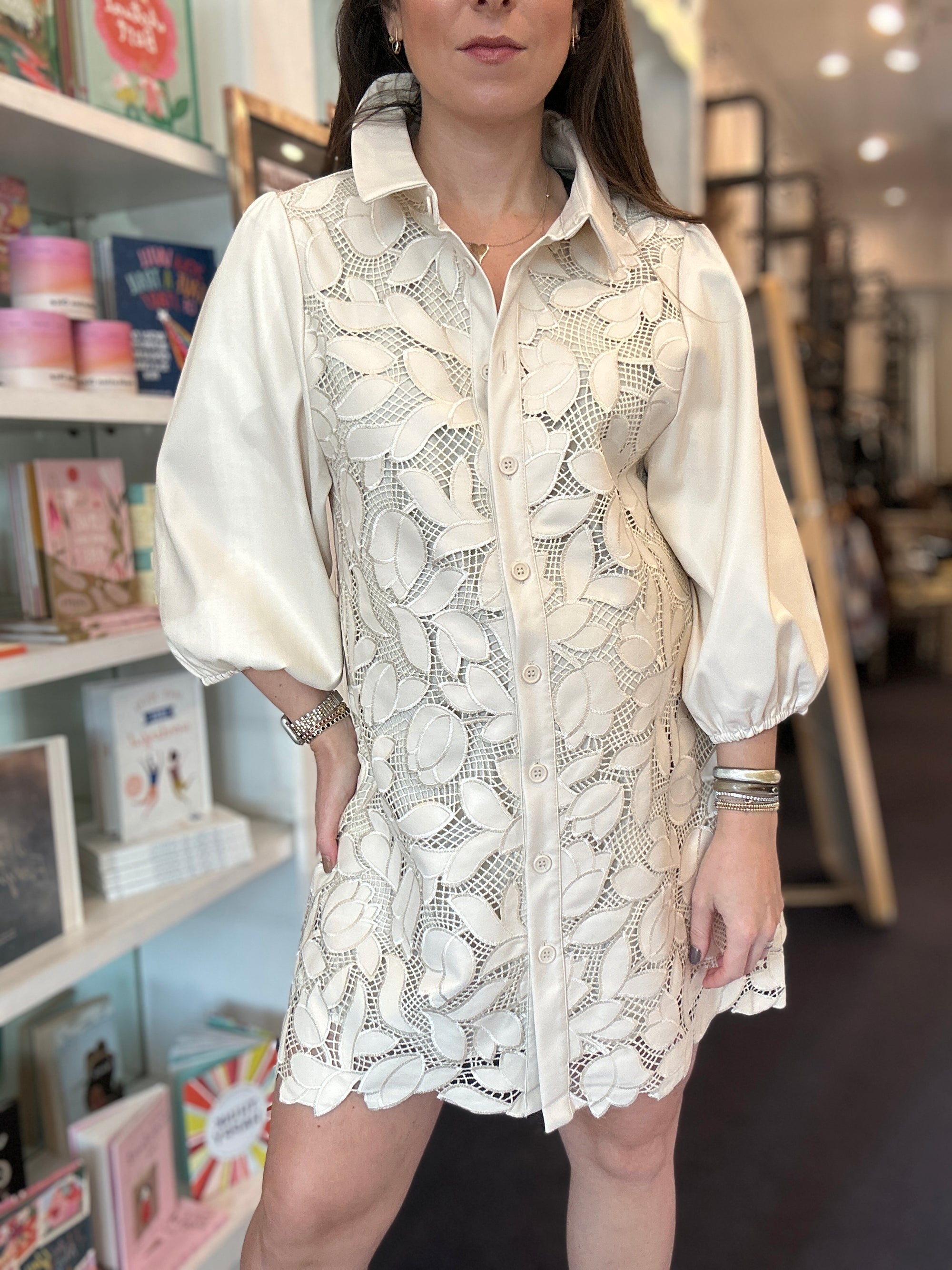 Laser Cut Leather Dress