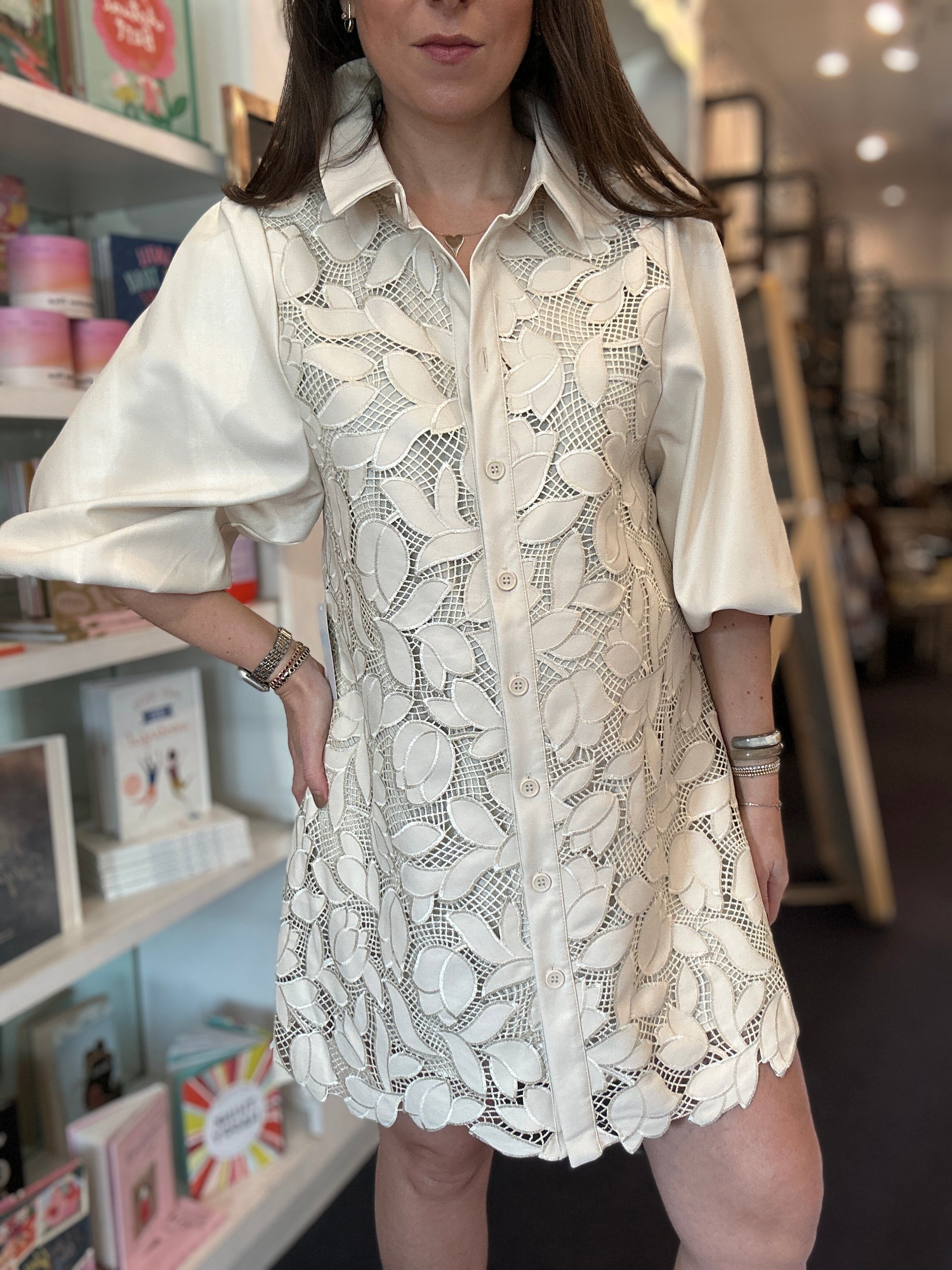 Laser Cut Leather Dress