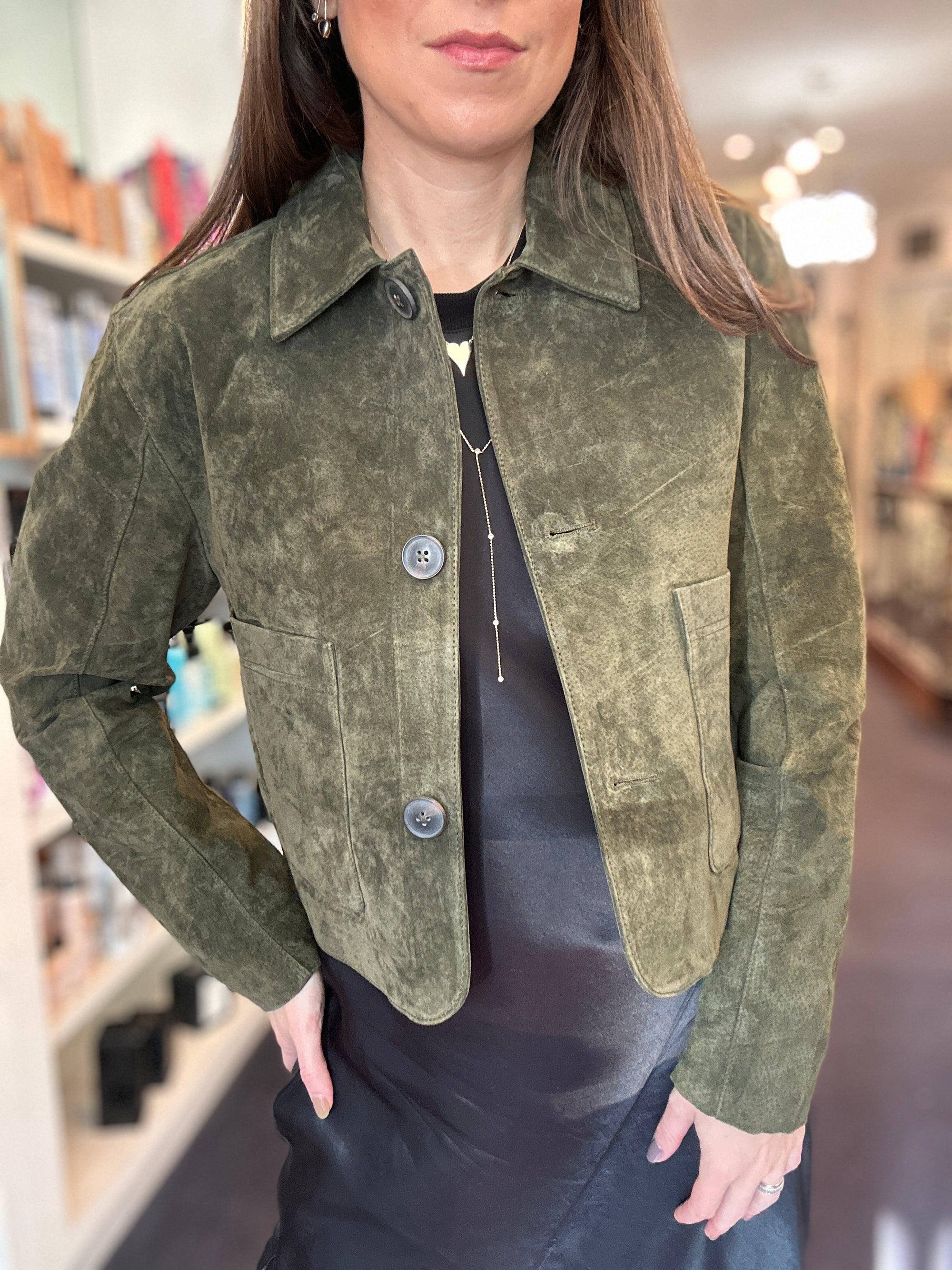 Spicy Herbs Classic Suede Jacket