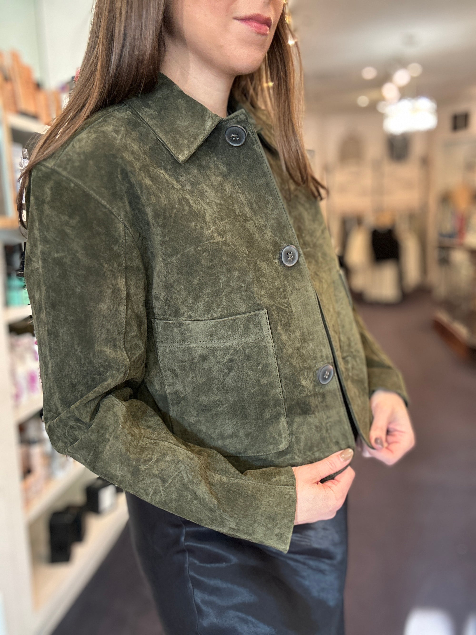 Spicy Herbs Classic Suede Jacket