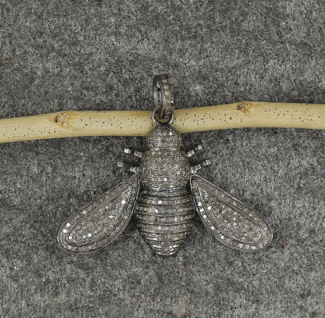 Large Pave Bee Pendant