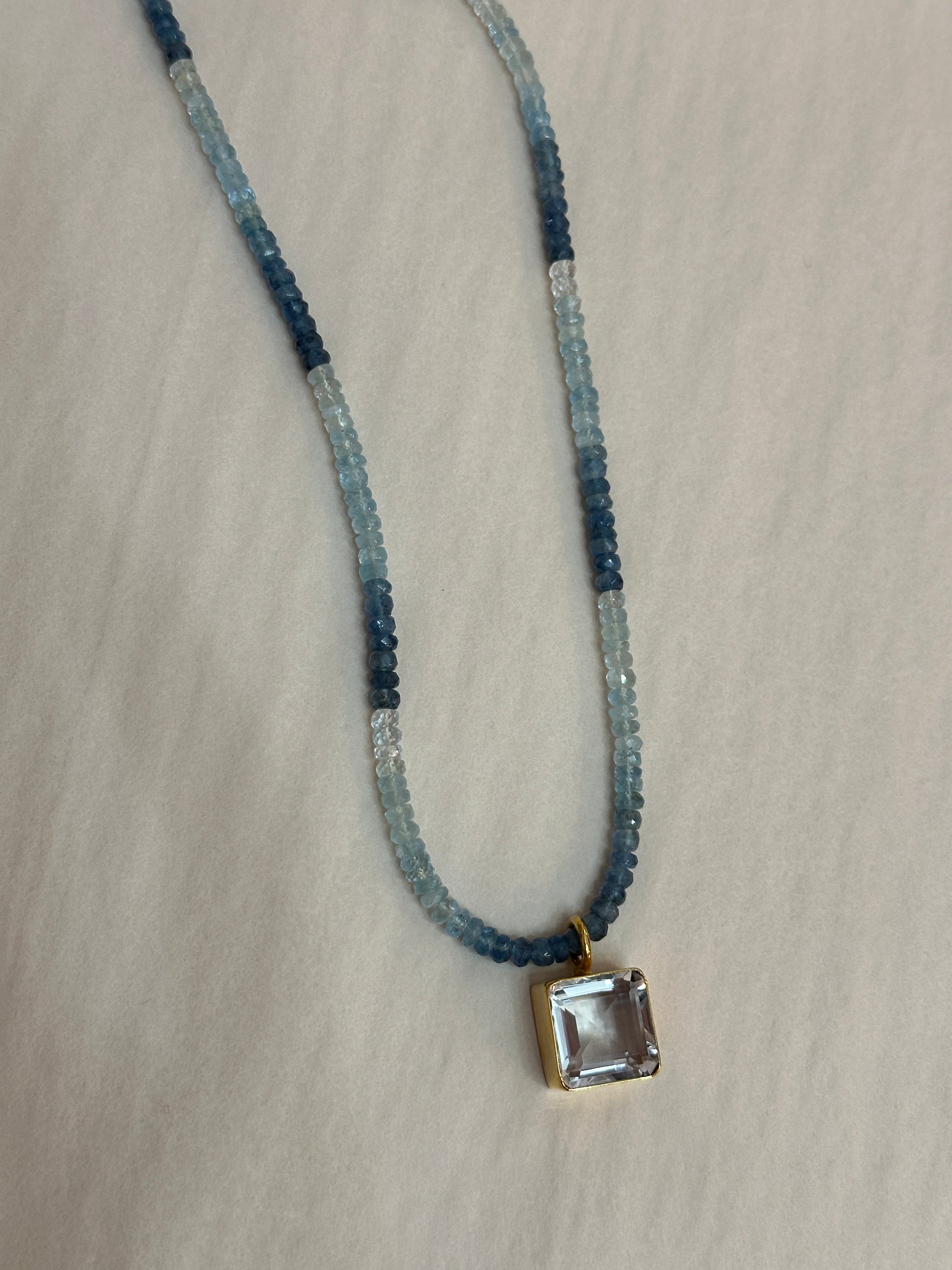 Aquamarine & Clear Quartz