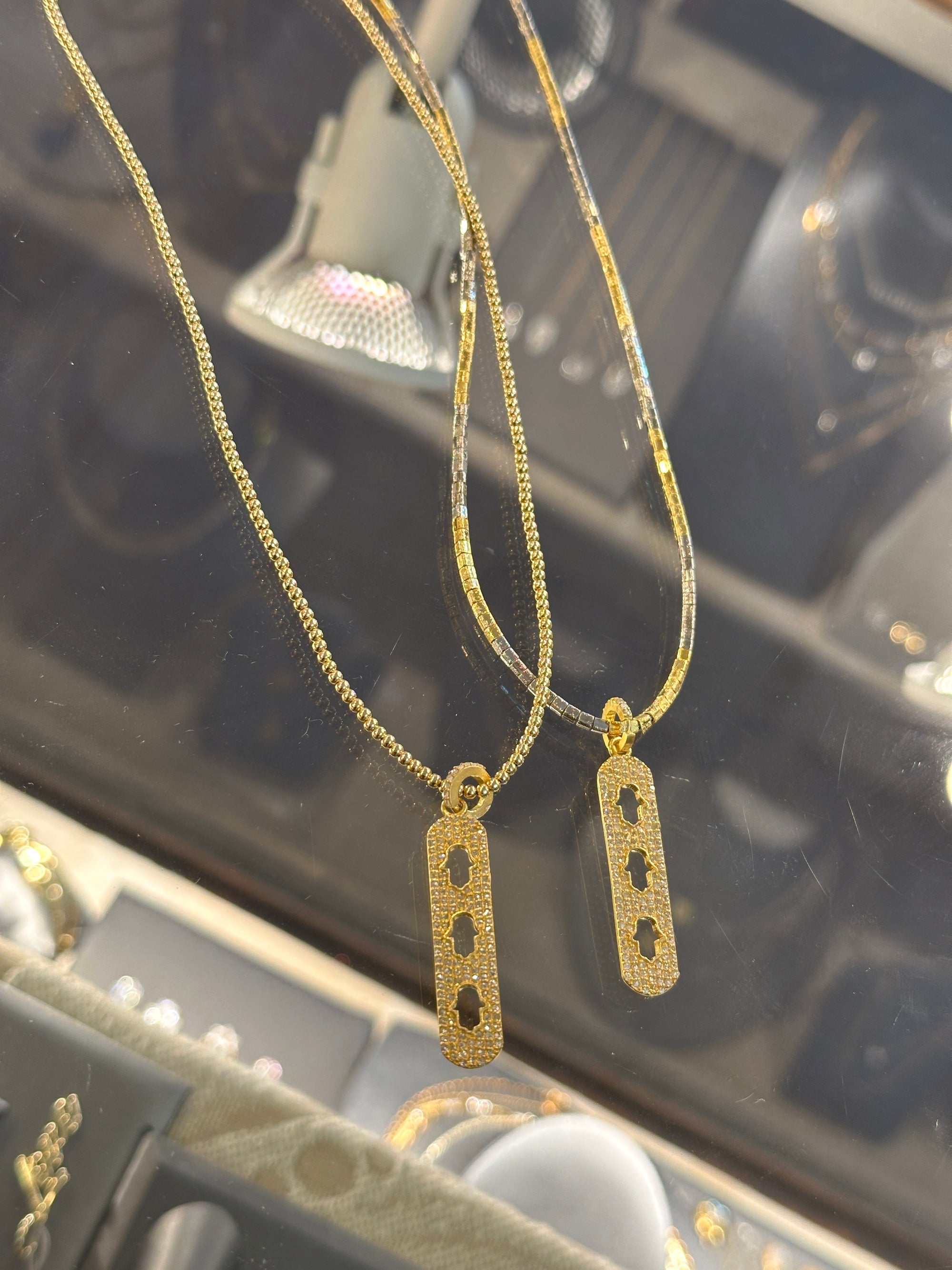 Diamond Hamsa Pendant