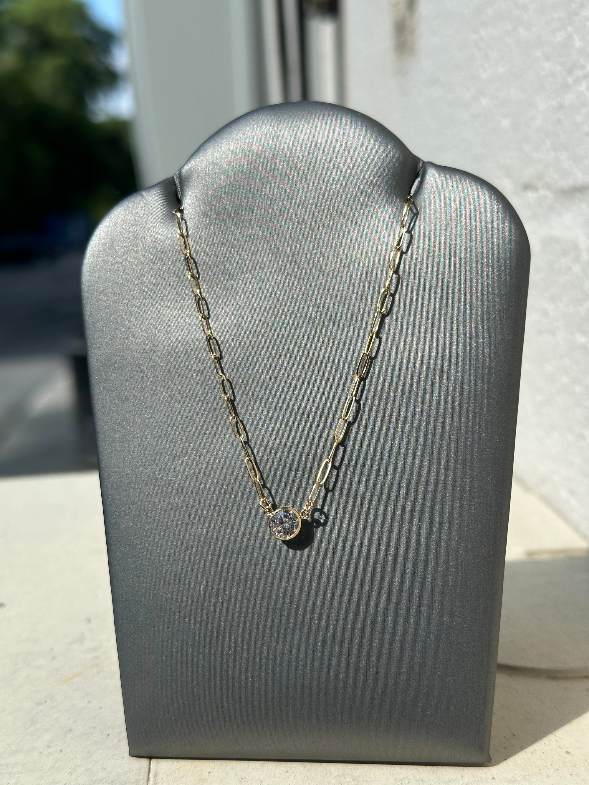 Solitaire Crystal Necklace