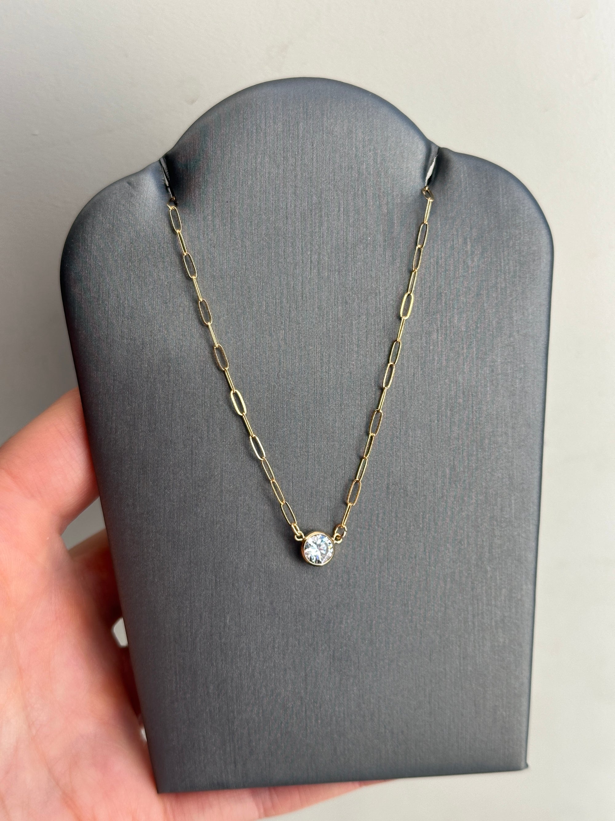 Solitaire Crystal Necklace