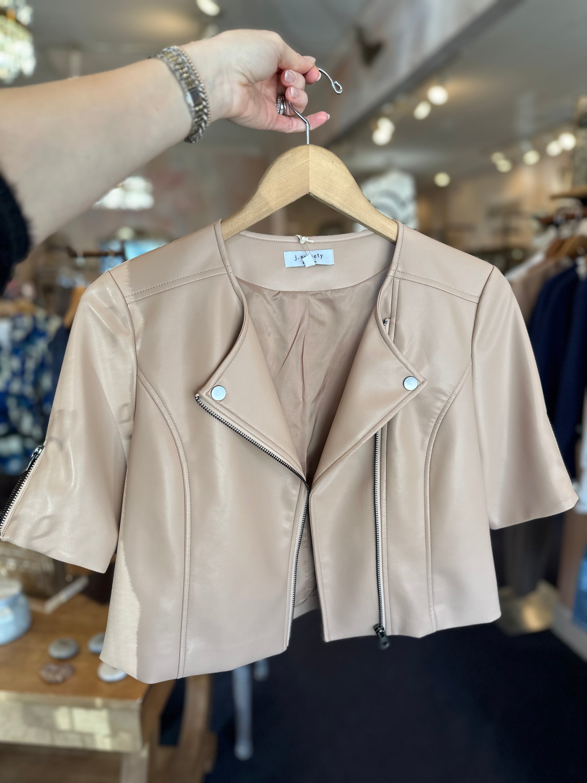 Short Sleeve Moto Jacket