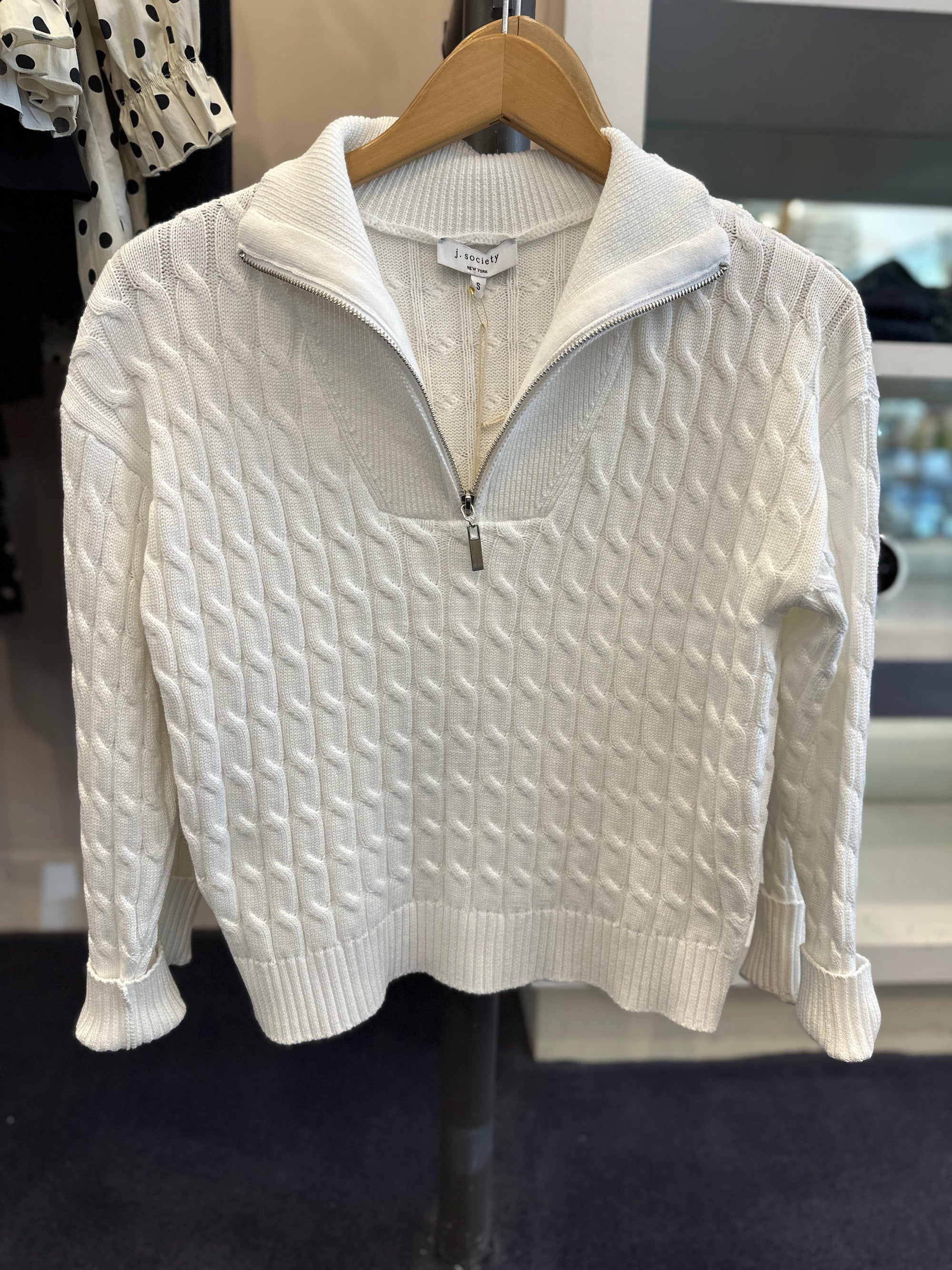 Quarter Zip Cable Pullover