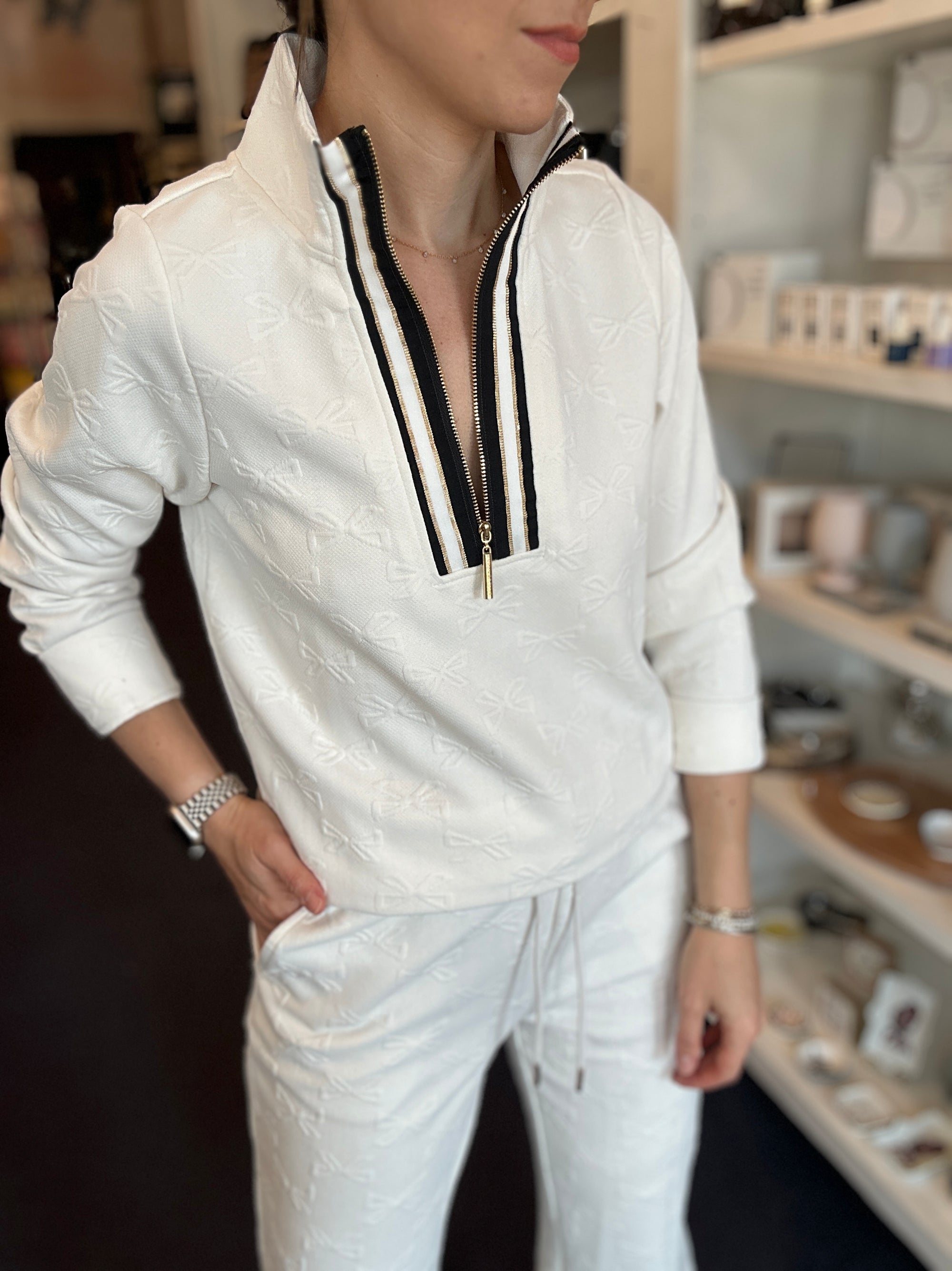 Lula Half Zip Set (Ivory)