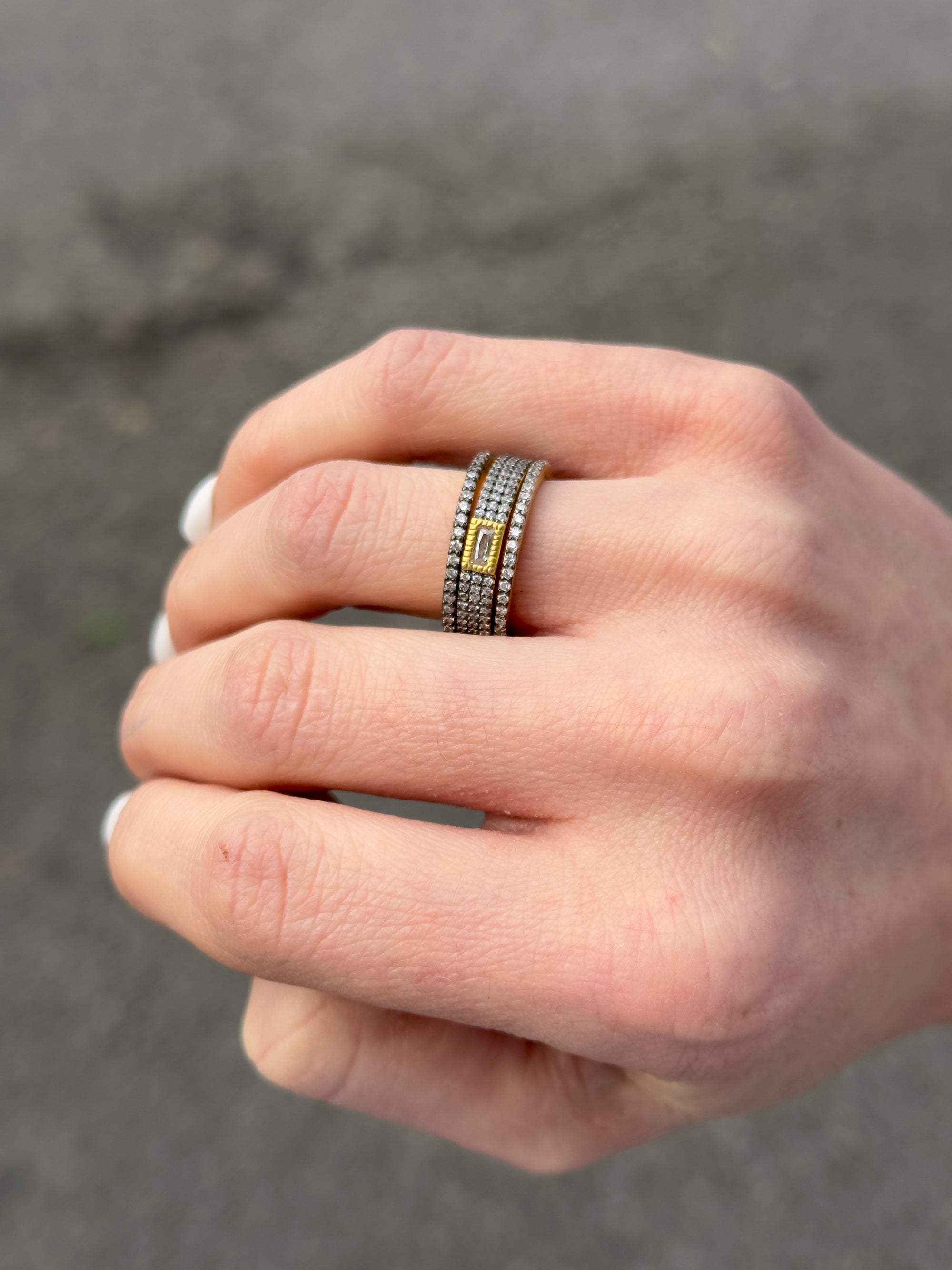 Triple Row Stack Ring