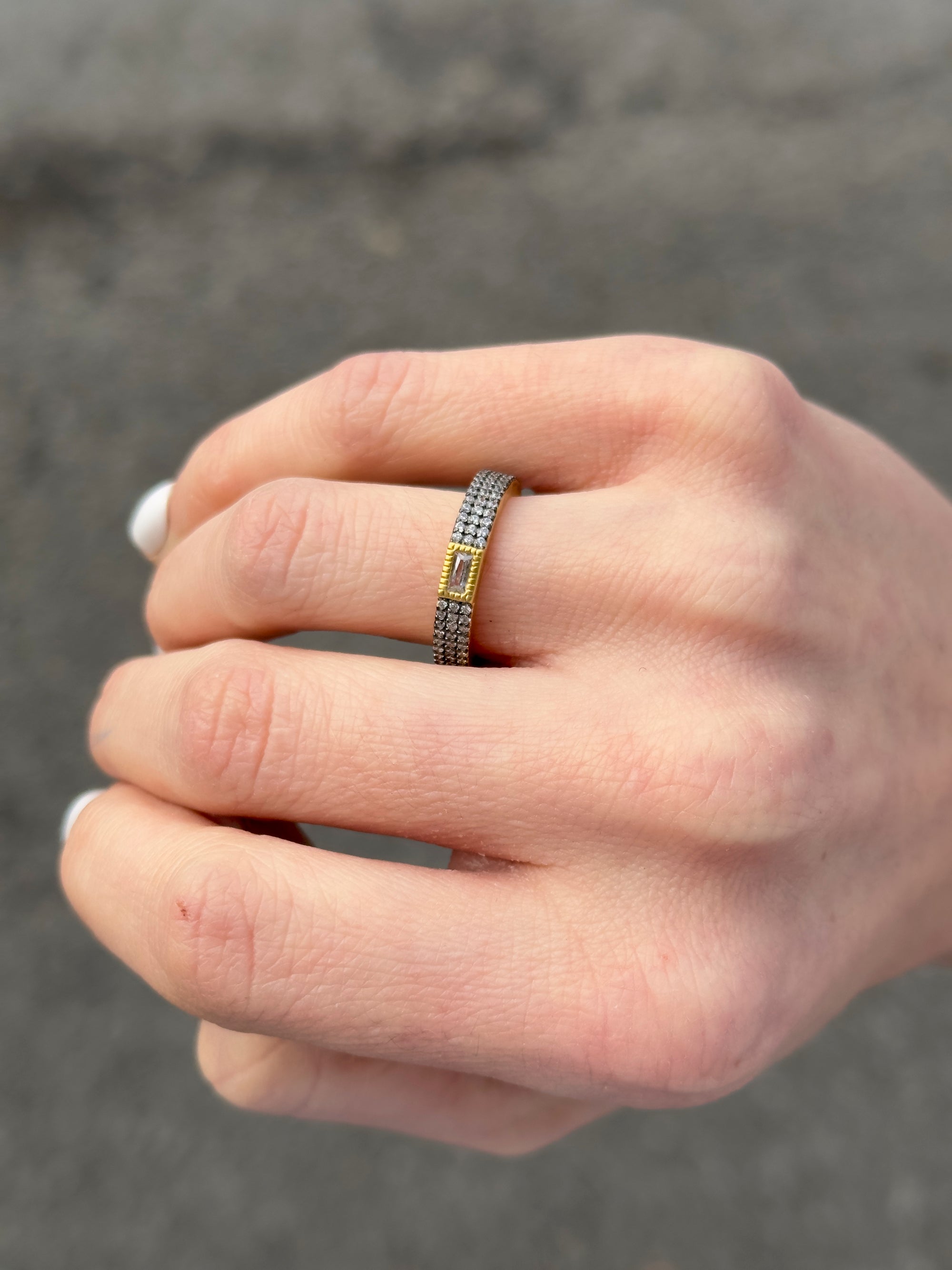 Triple Row Stack Ring